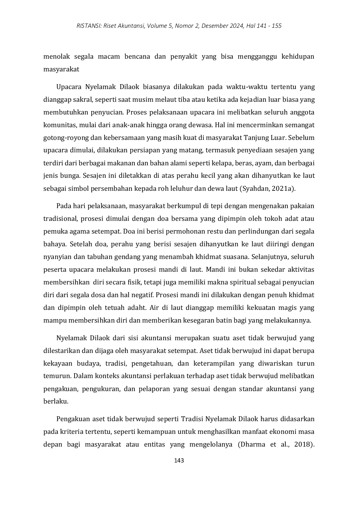 JURIS Makna Upacara Nyelamak Dilaok Sebagai Aset Budaya Studi Fenomenologi