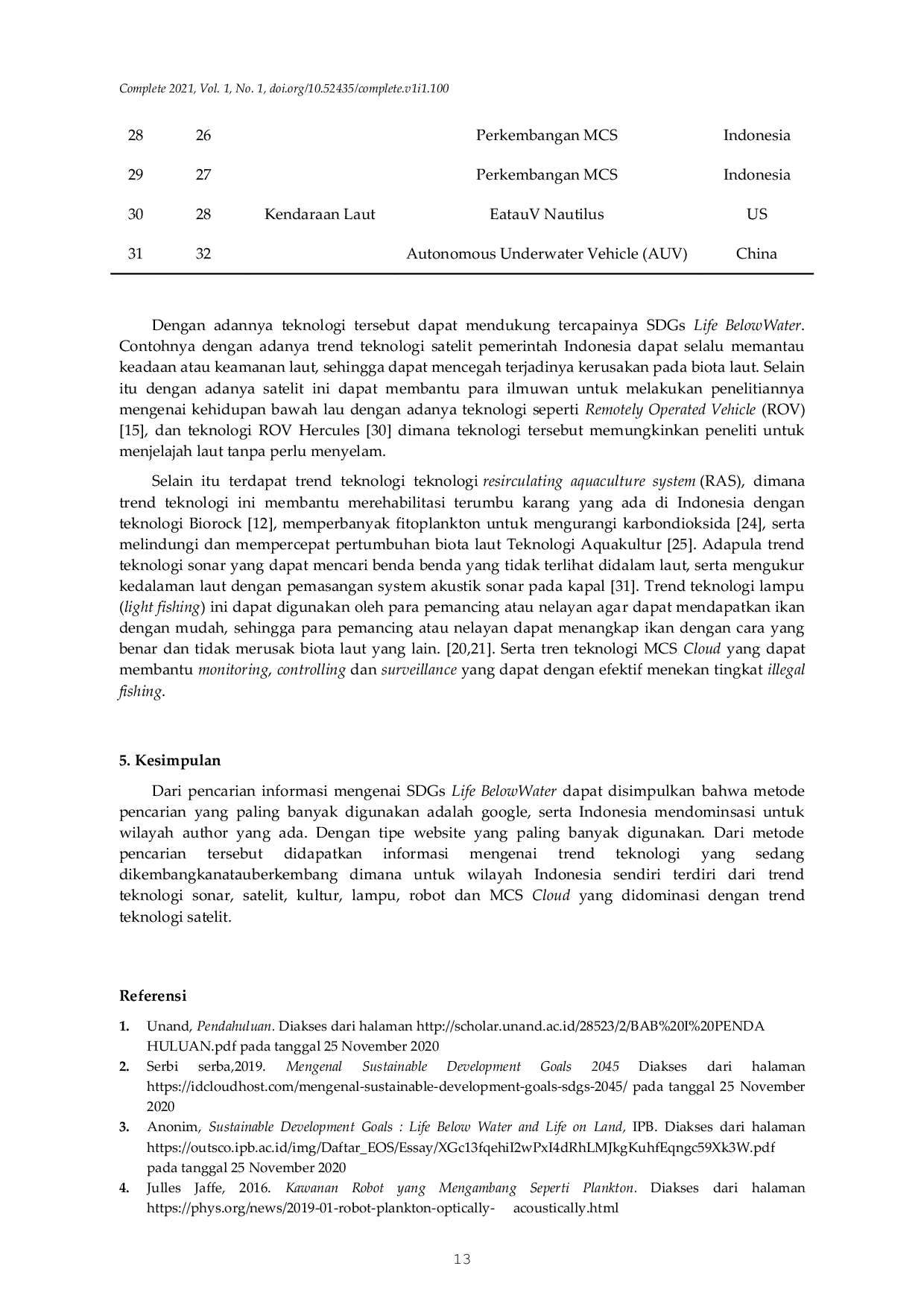 JURIS Pencarian Informasi Mengenai Sustainlable Development Goals Life Bellow Water