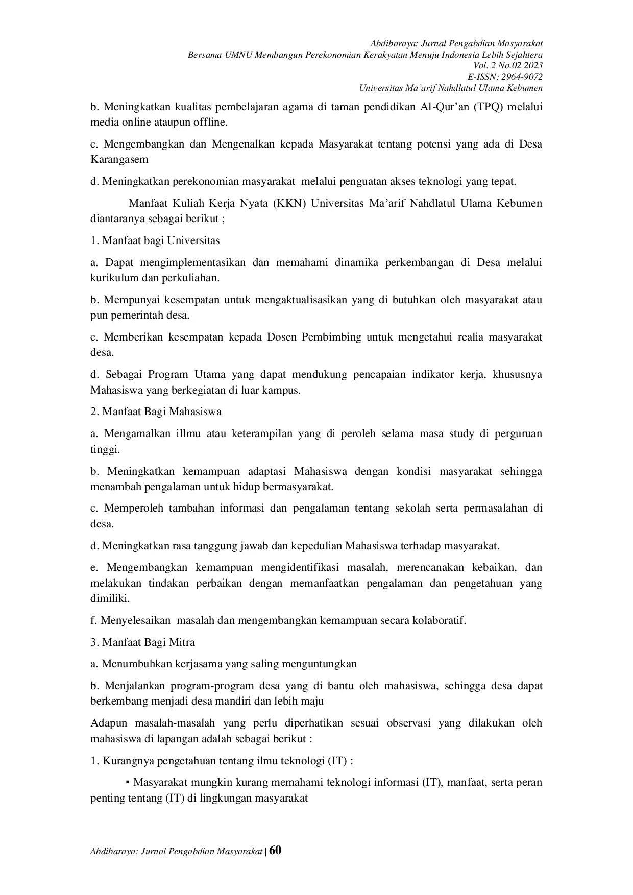 JURIS Bersama UMNU Membangun Perekonomian Kerakyatan Menuju Indonesia Lebih Sejahtera