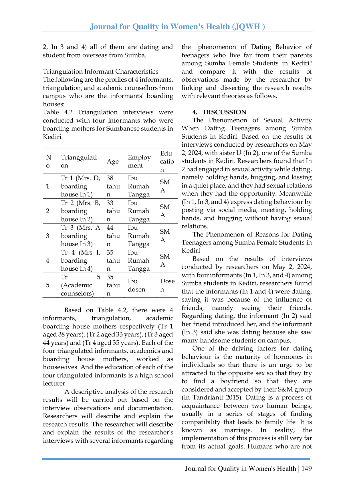 JURIS The Phenomenon Of Dating Behavior Of Teenagers Living Separate From Their Parents Among Sumba Students In Kediri Qualitative Study