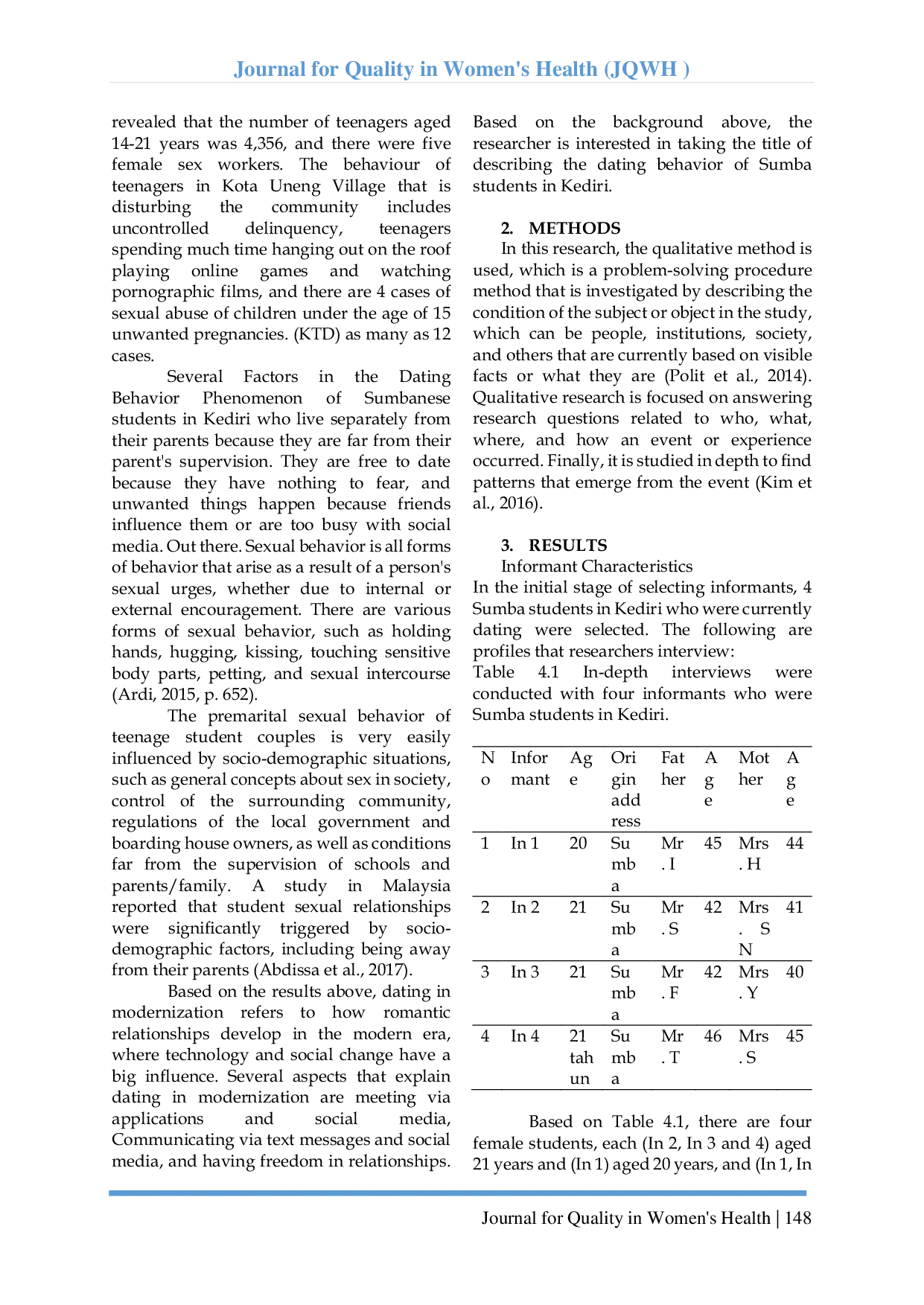JURIS The Phenomenon Of Dating Behavior Of Teenagers Living Separate From Their Parents Among Sumba Students In Kediri Qualitative Study