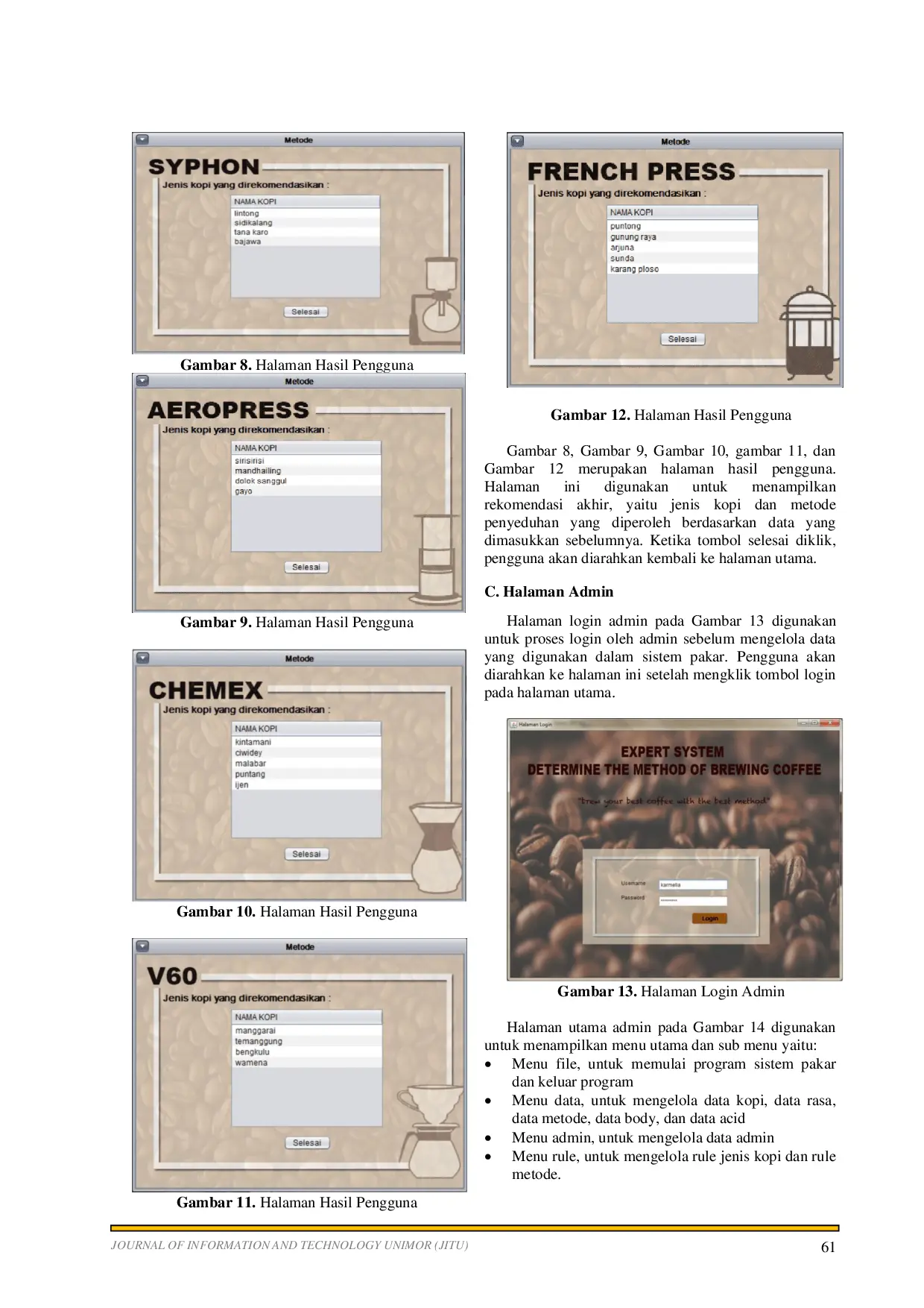 JURIS The Expert System for Determining Manual Brew Coffee Techniques and Coffee Beans Using the Forward Chaining Method