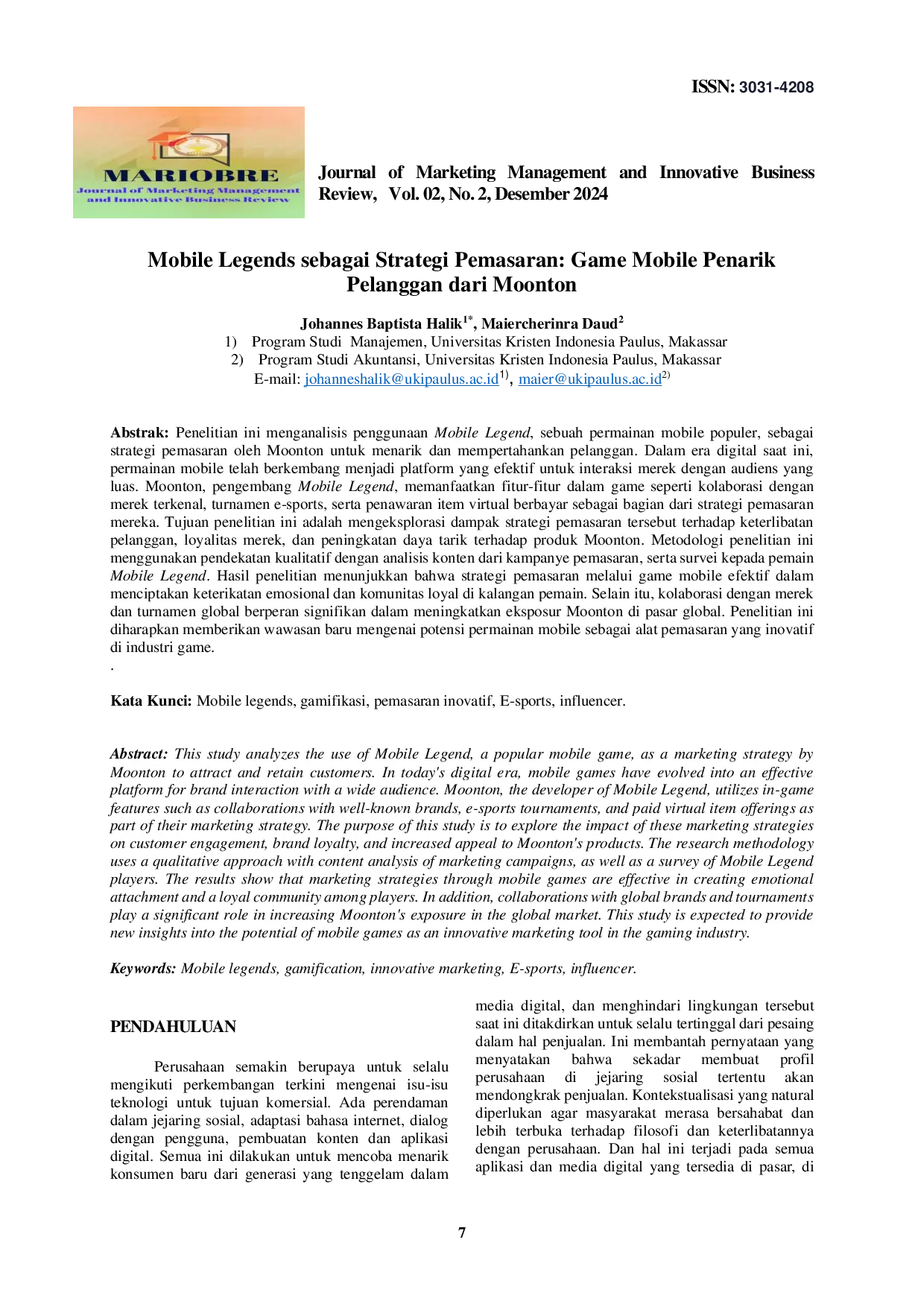 JURIS Mobile Legends sebagai Strategi Pemasaran Game Mobile Penarik Pelanggan dari Moonton