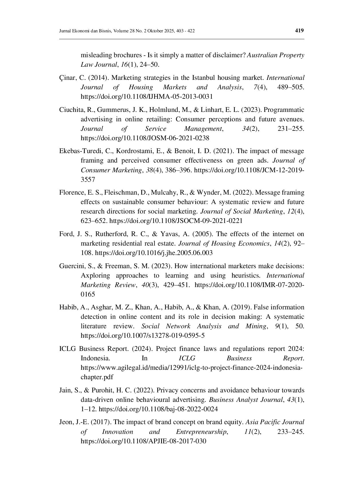 JURIS From promises to reality Analyzing discrepancies in residential property advertisements in indonesia