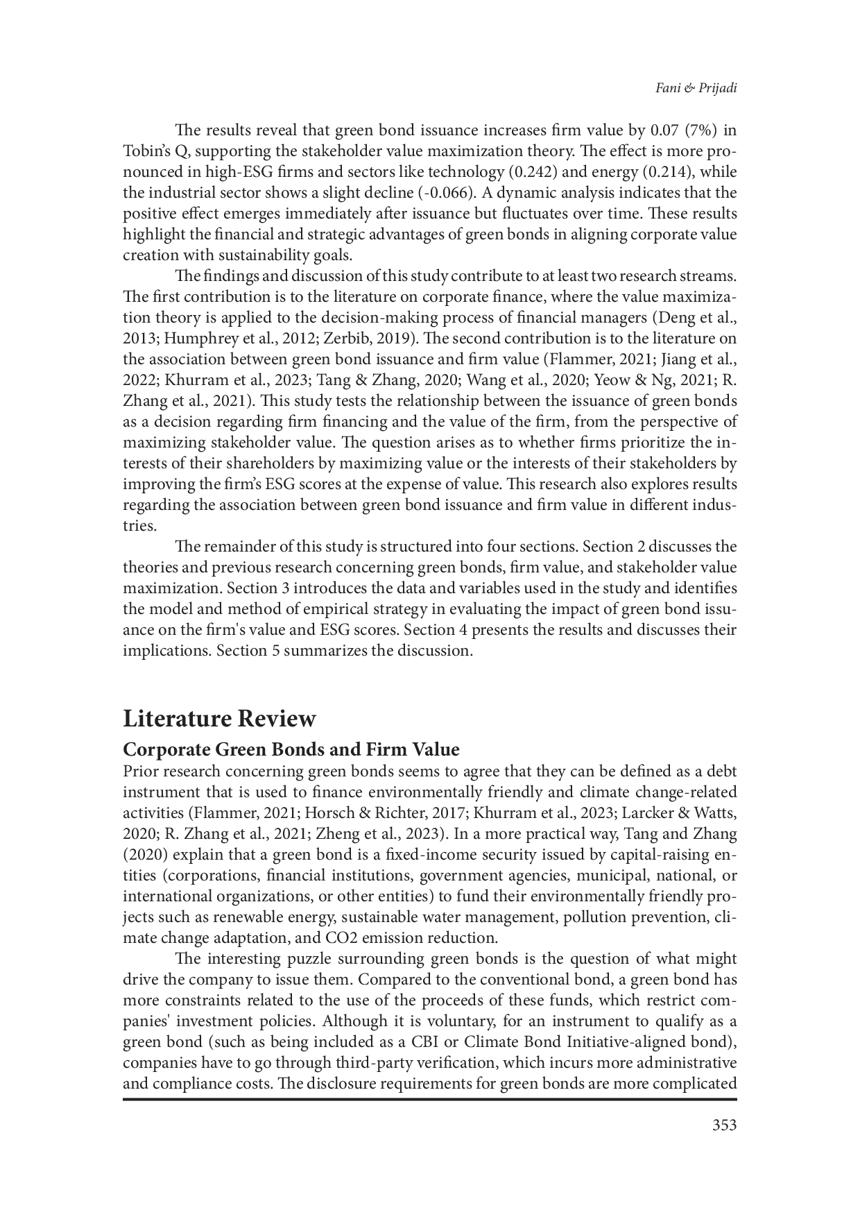 juris The Impact of Green Bonds on Firm Value and the Role of ESG Revisiting the Stakeholder Value Maximization Theory