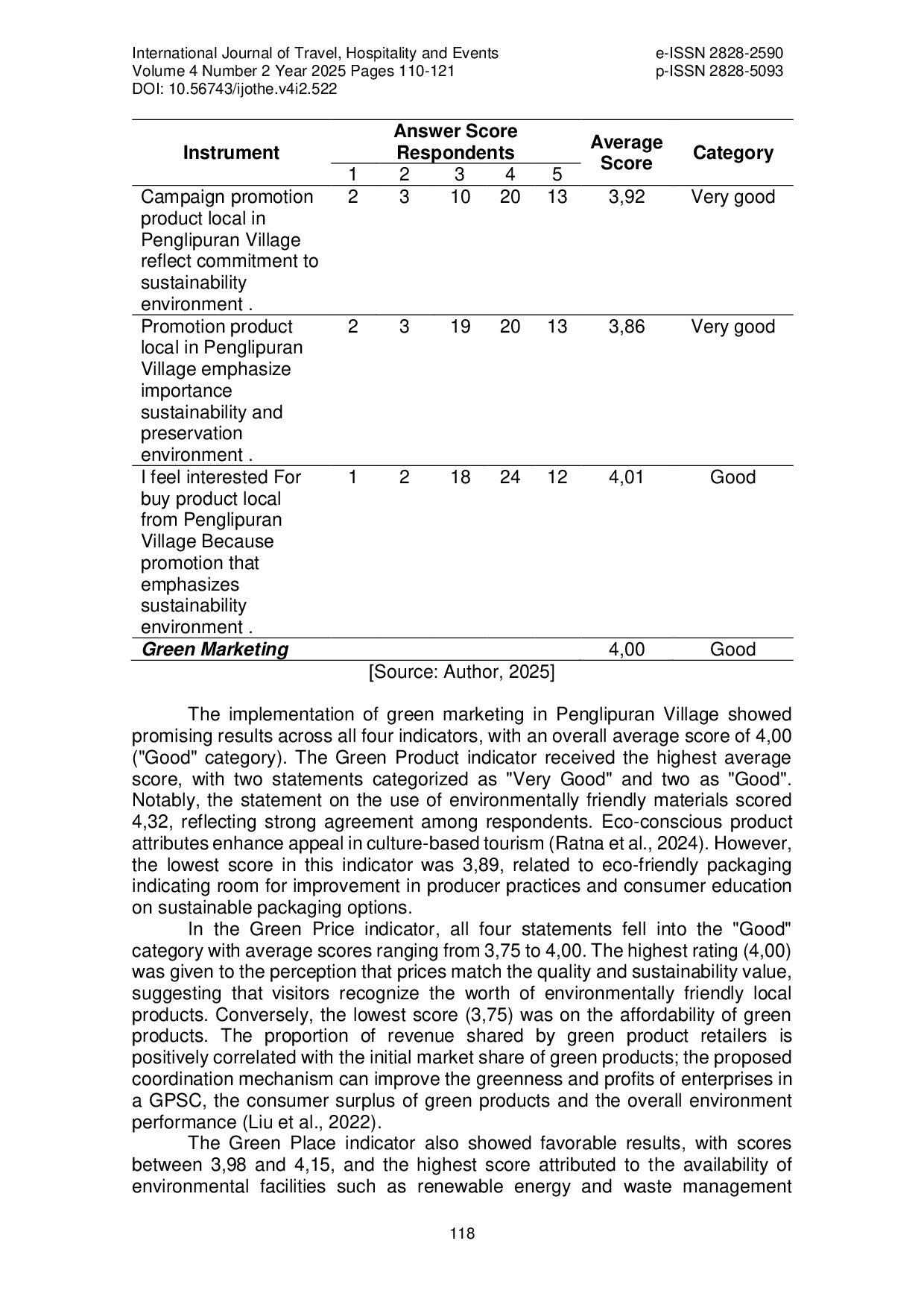 JURIS A Study of Green Marketing in Sustainable Touris The Perspective of Penglipuran Village Bali with Emphasis on Local Products