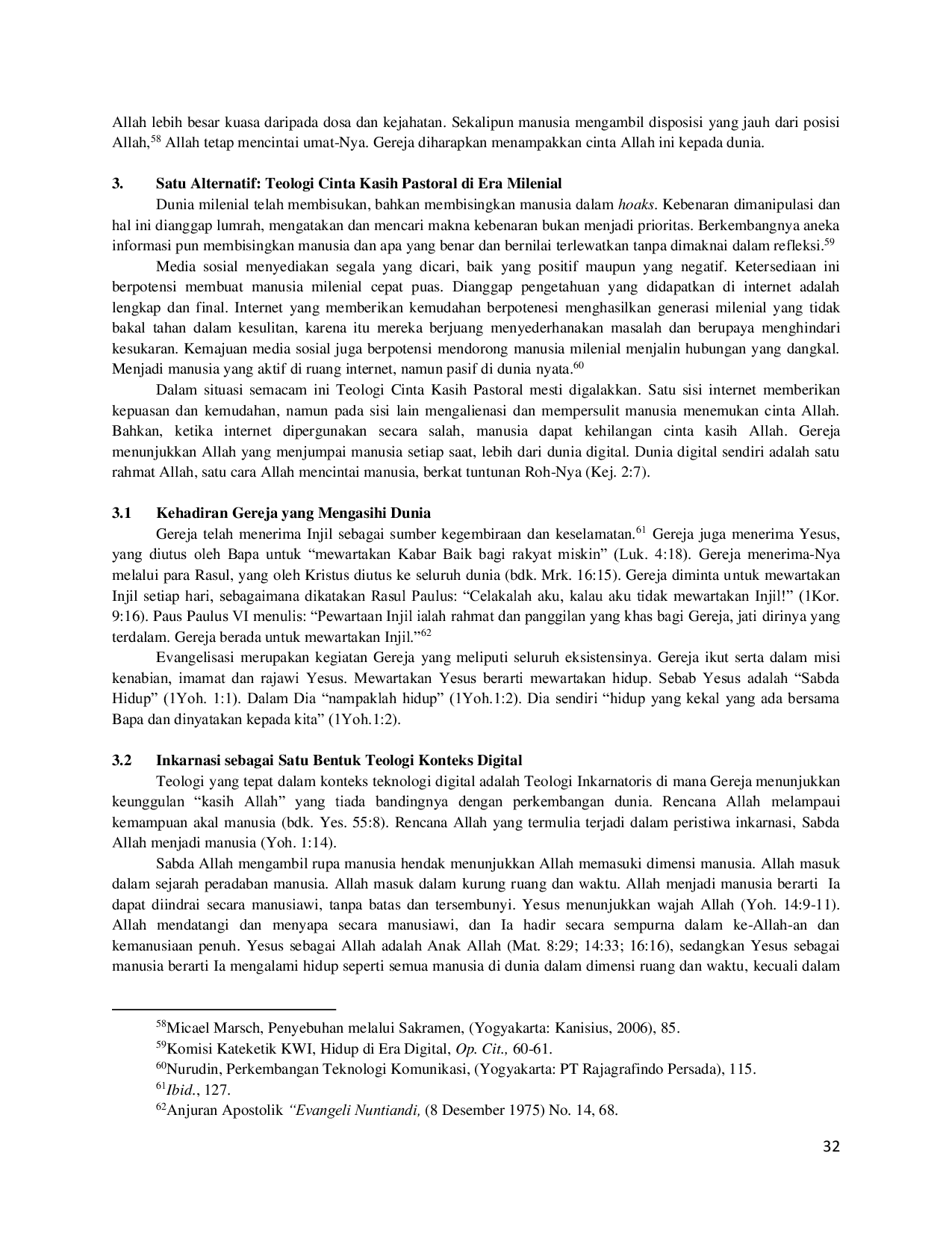 JURIS Pastoral Inkarnatoris Di Era Digital Zaman Milenial