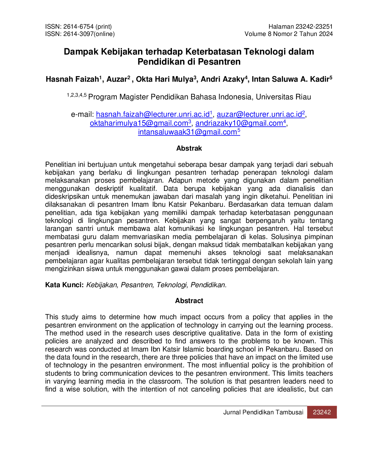 JURIS Integrasi Teknologi dalam Pembelajaran Peluang dan Hambatan di Sekolah Indonesia