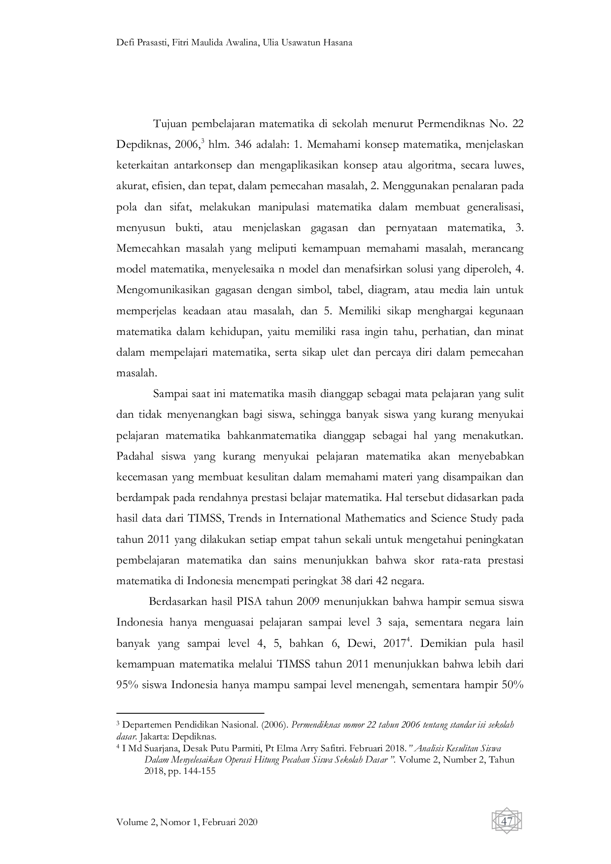 JURIS Permasalahan Pemahaman Konsep Siswa pada Pelajaran Matematika Kelas 3 Semester 1