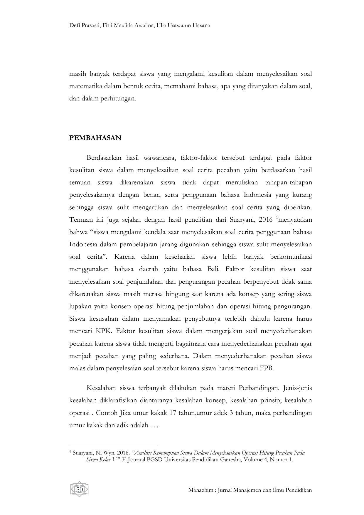 JURIS Permasalahan Pemahaman Konsep Siswa pada Pelajaran Matematika Kelas 3 Semester 1