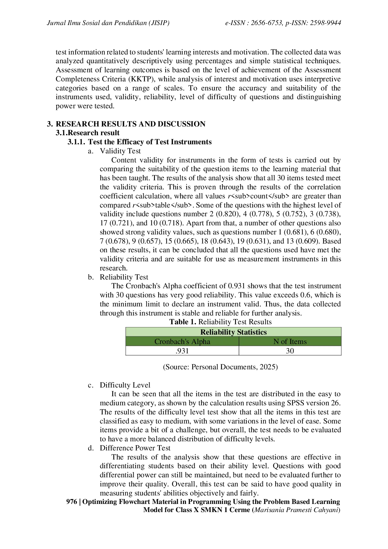 JURIS Optimization of Flowchart Material in Programming Using Problem Based Learning Model Class X SMKN 1 Cerme
