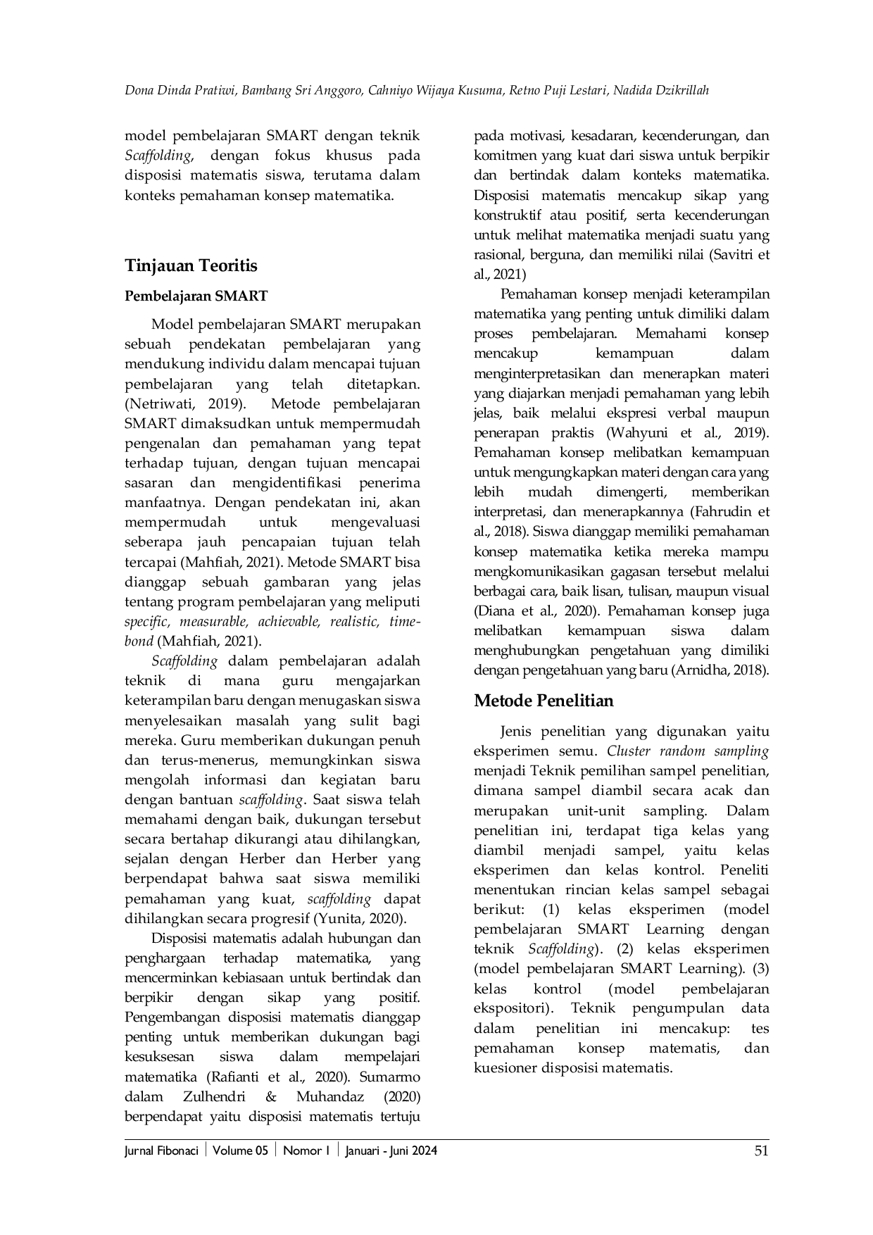 JURIS Analisis Ancova pada Pembelajaran SMART dengan Scaffolding Terhadap Posisi dan Pemahaman Konsep Matematis