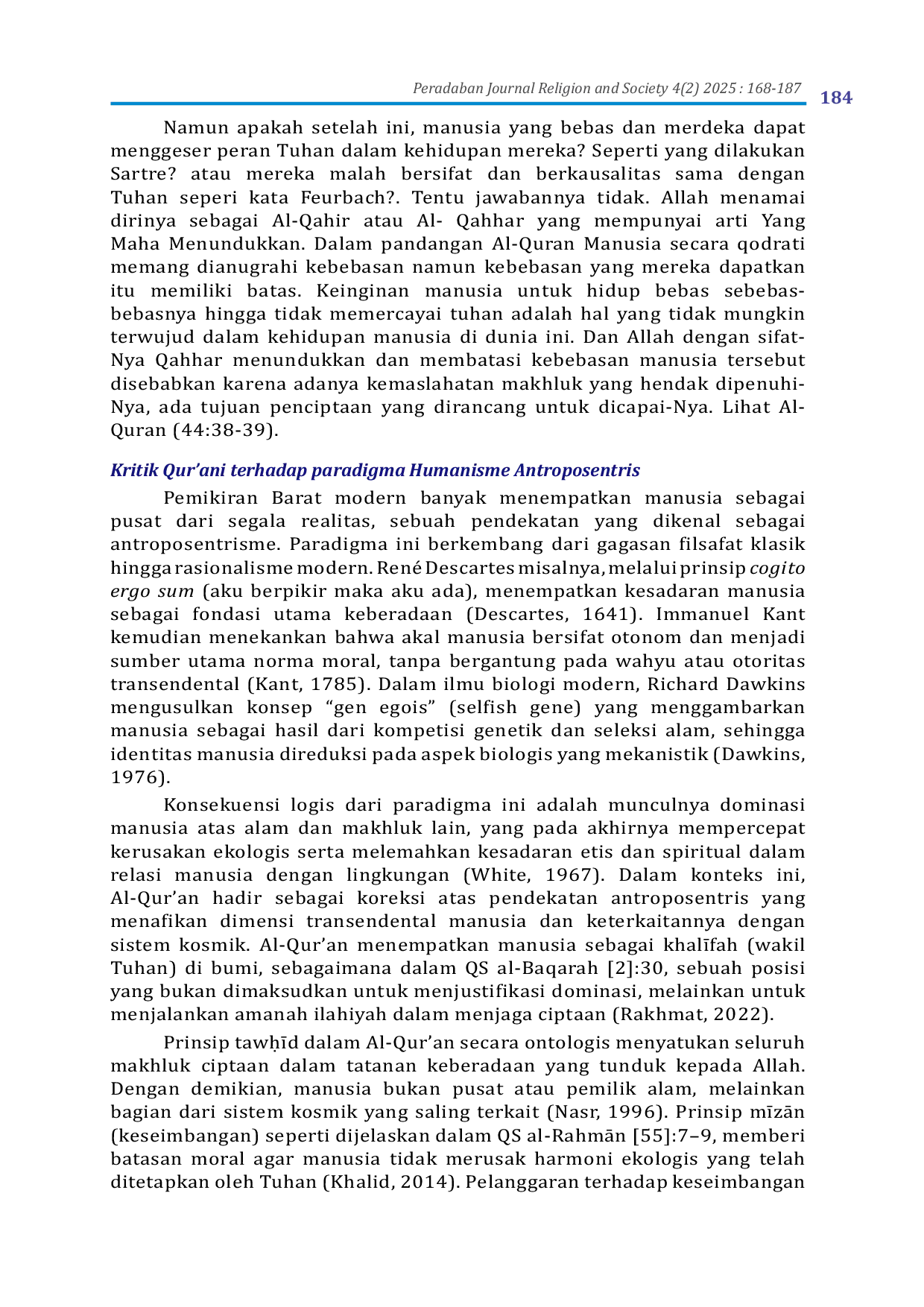JURIS Konstruksi Identitas Manusia dalam Al Qur an