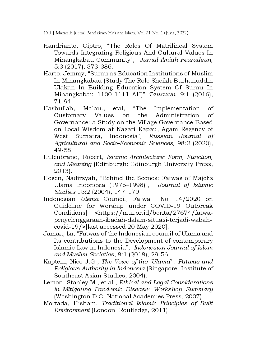 juris Stay at Mosque Congregational Worship Covid 19 Pandemic and Islamic Living Law in West Sumatra