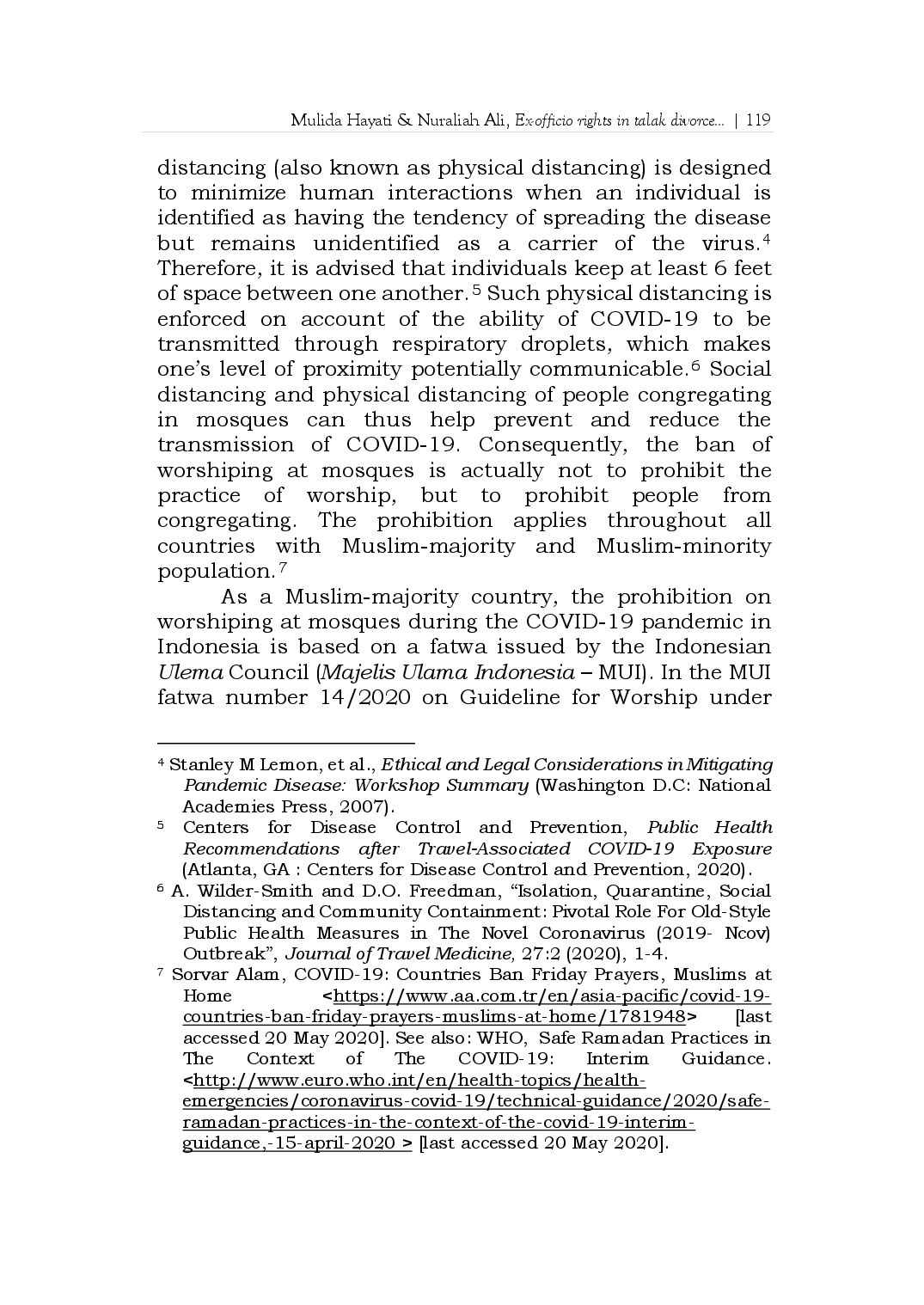 juris Stay at Mosque Congregational Worship Covid 19 Pandemic and Islamic Living Law in West Sumatra