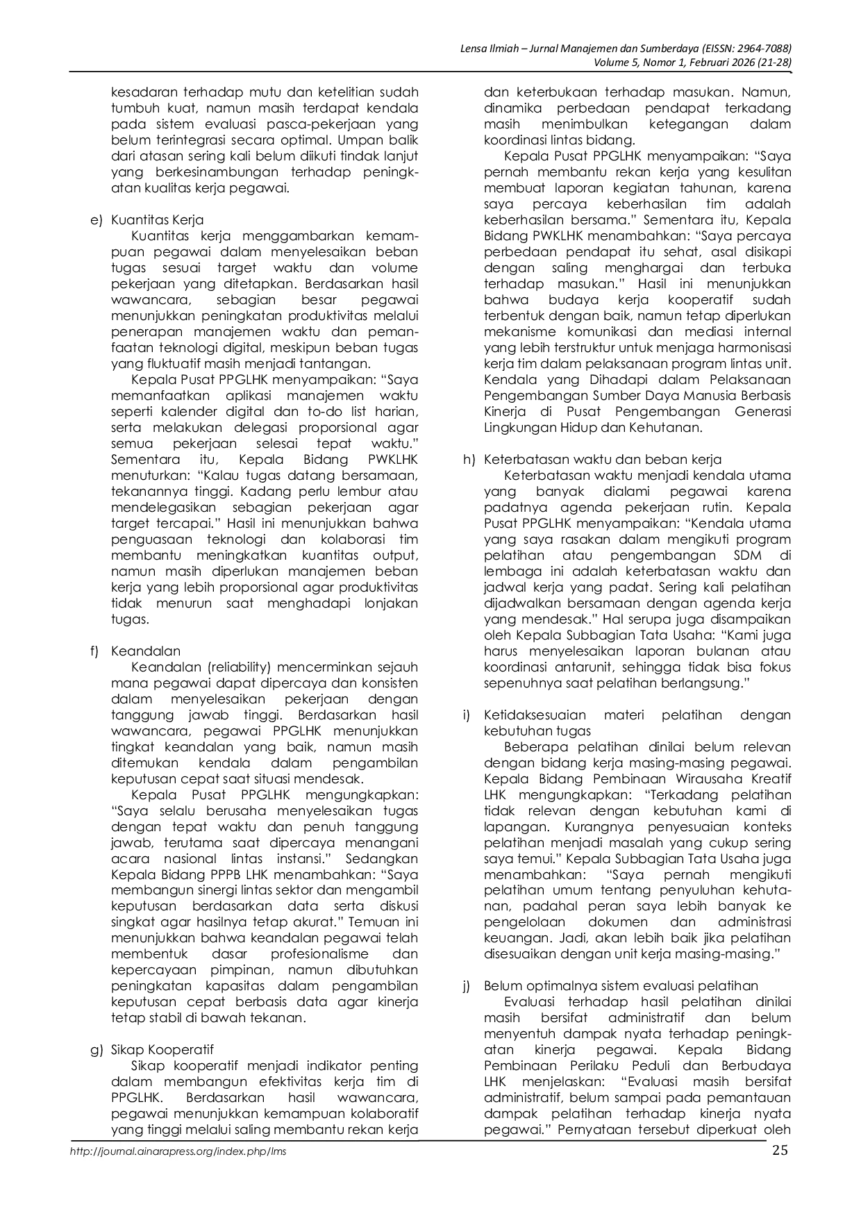 JURIS An Analysis of Performance Based Human Resource Development among Employees at the Center for Environmental and Forestry Generation Development