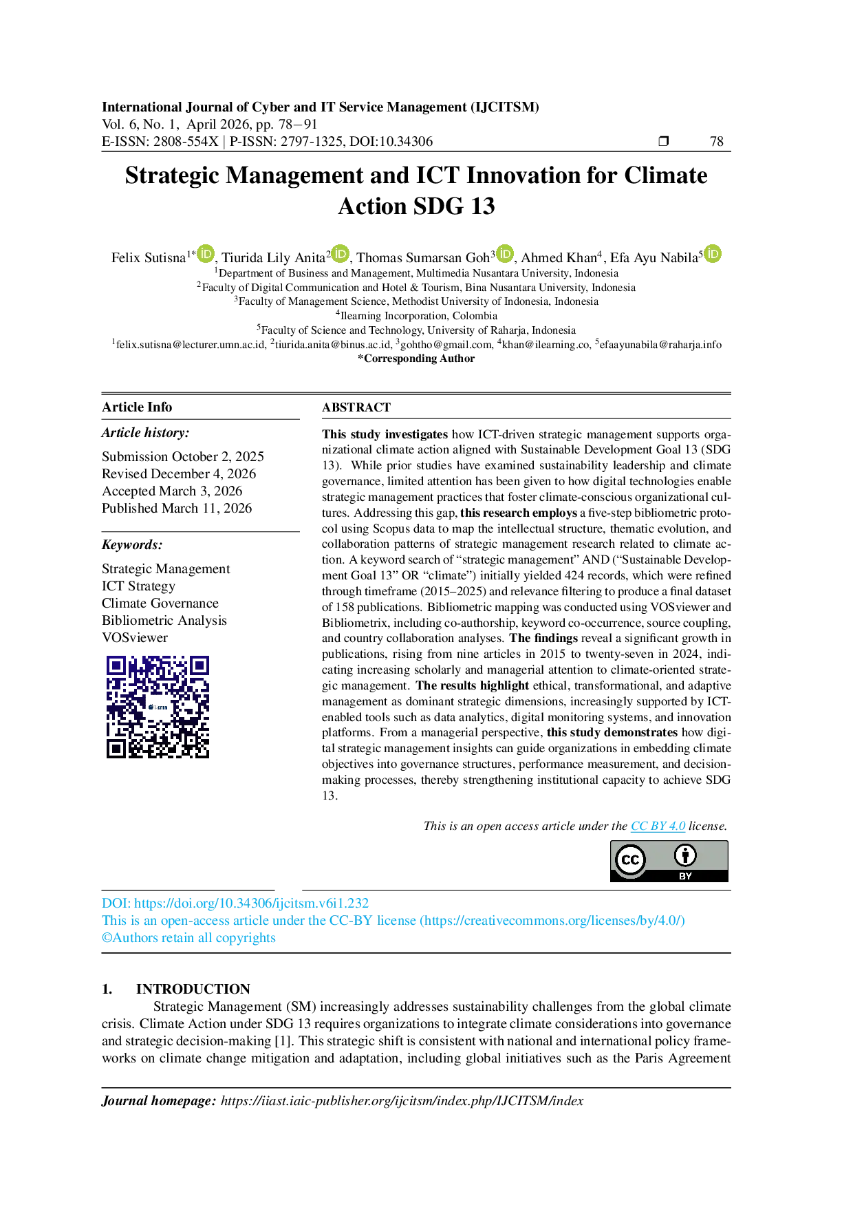 JURIS Strategic Management and ICT Innovation for Climate Action SDG 13