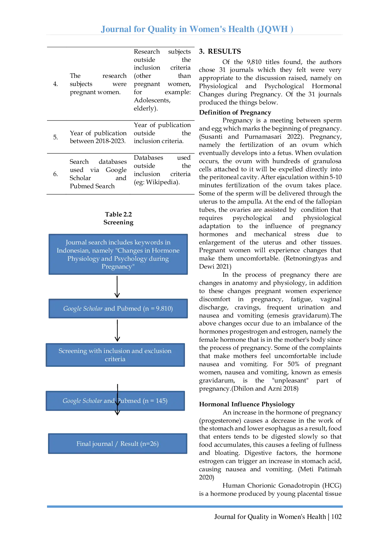 JURIS The Effect Of Hormones On Physiological And Psychological Adaptations During Pregnancy