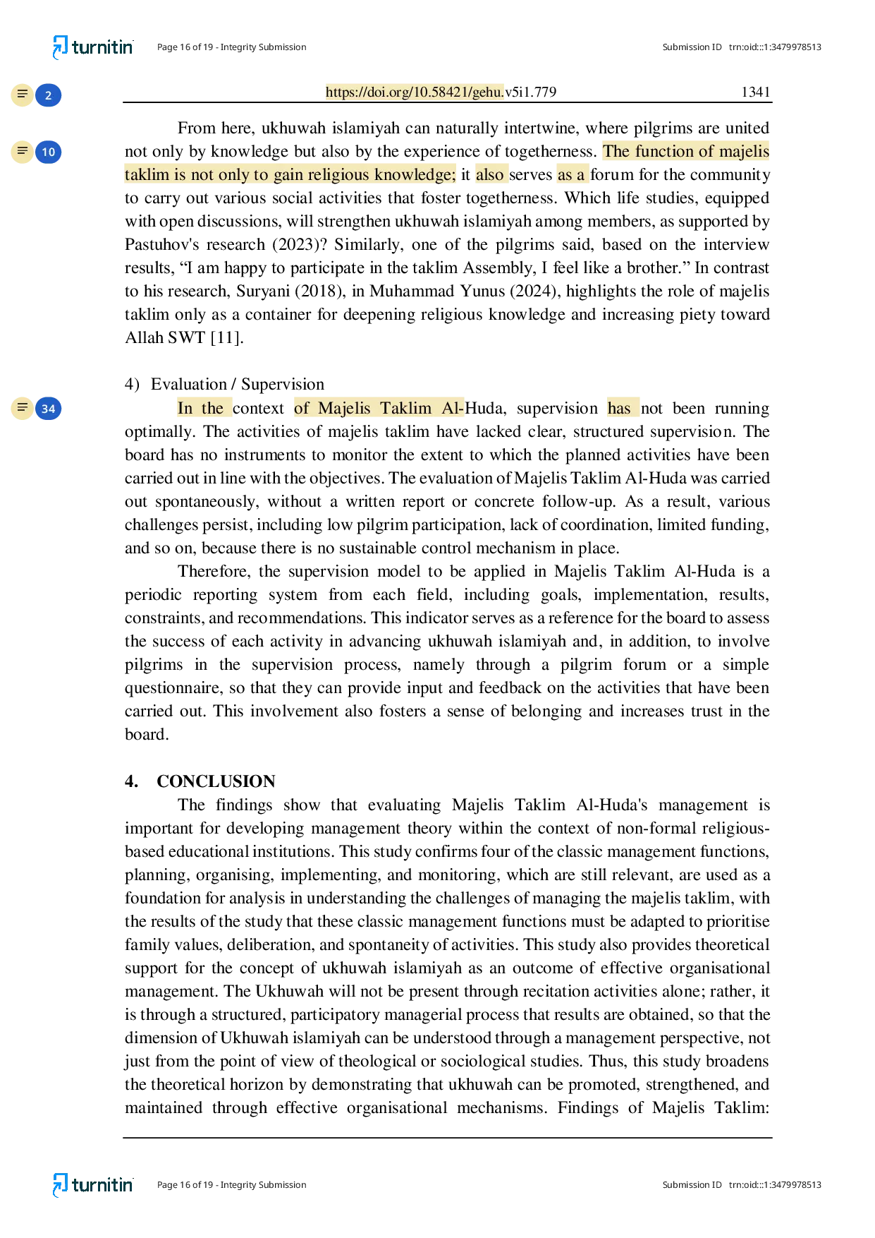 JURIS An Evaluation of the Management of Majelis Taklim in Enhancing Islamic Brotherhood A Case Study of Majelis Taklim Al Huda