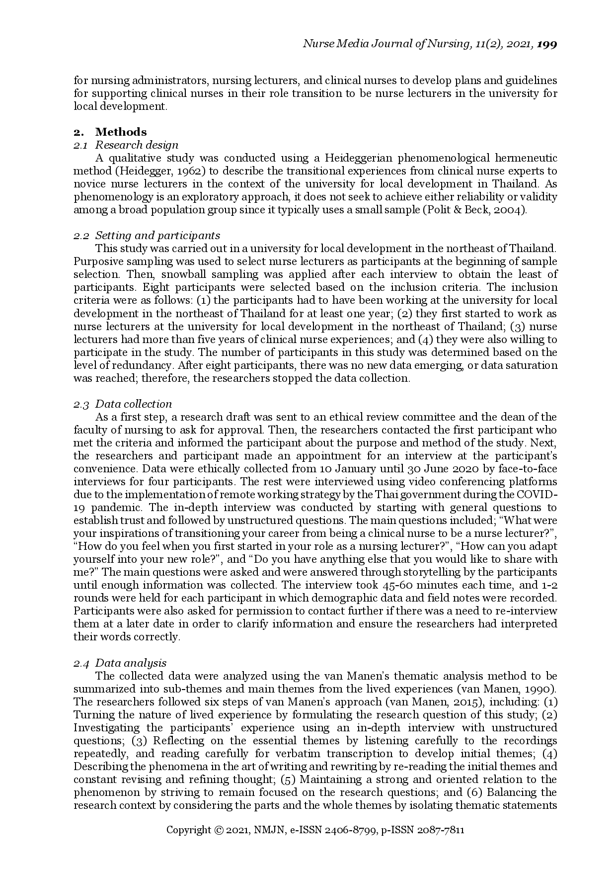 juris Transitional Experiences from Clinical Nurse Experts to Novice Nurse Lecturers in the University for Local Development in Thailand A Phenomenological Study