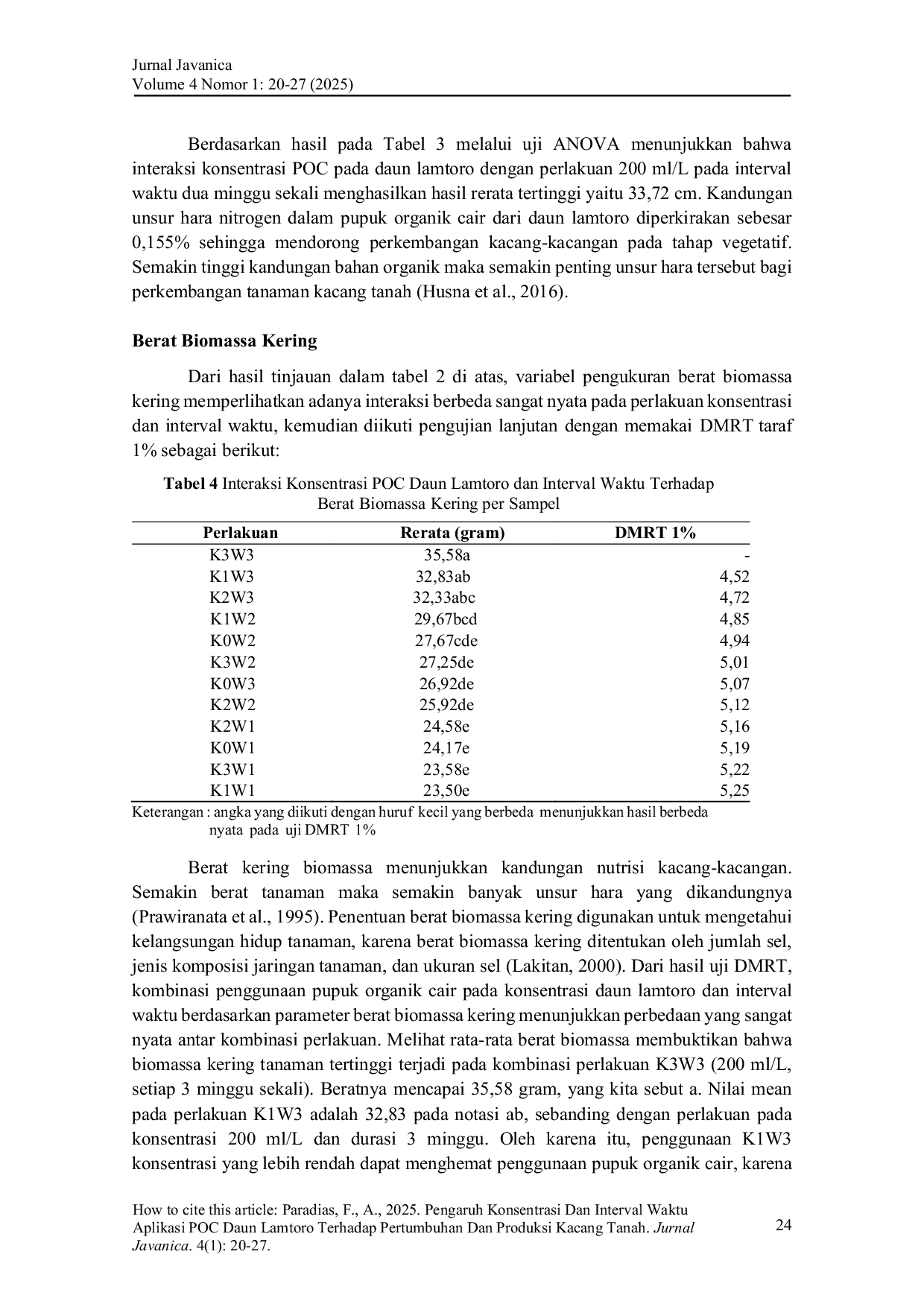 JURIS PENGARUH KONSENTRASI DAN INTERVAL WAKTU APLIKASI POC DAUN LAMTORO TERHADAP PERTUMBUHAN DAN PRODUKSI KACANG TANAH