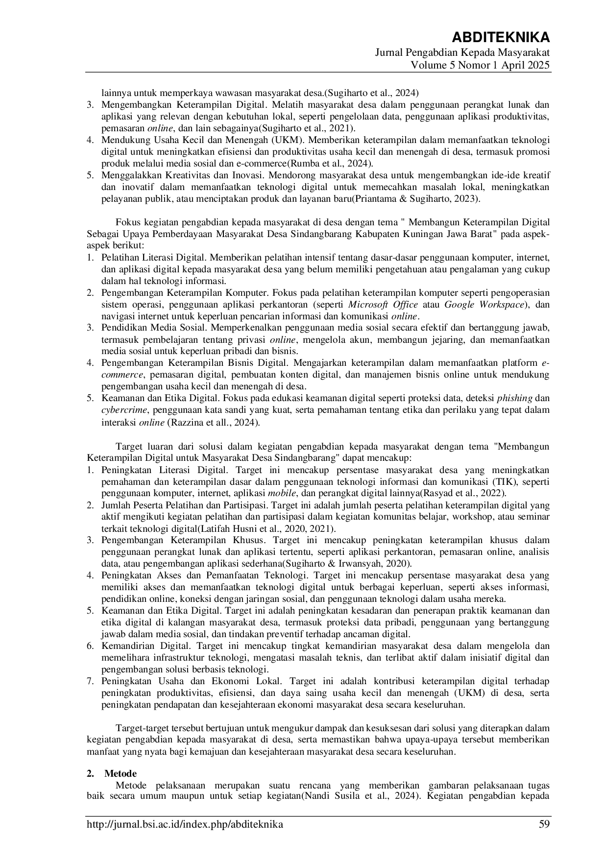 JURIS Membangun Keterampilan Digital Sebagai Upaya Pemberdayaan Masyarakat Desa Sindangbarang Kabupaten Kuningan Jawa Barat