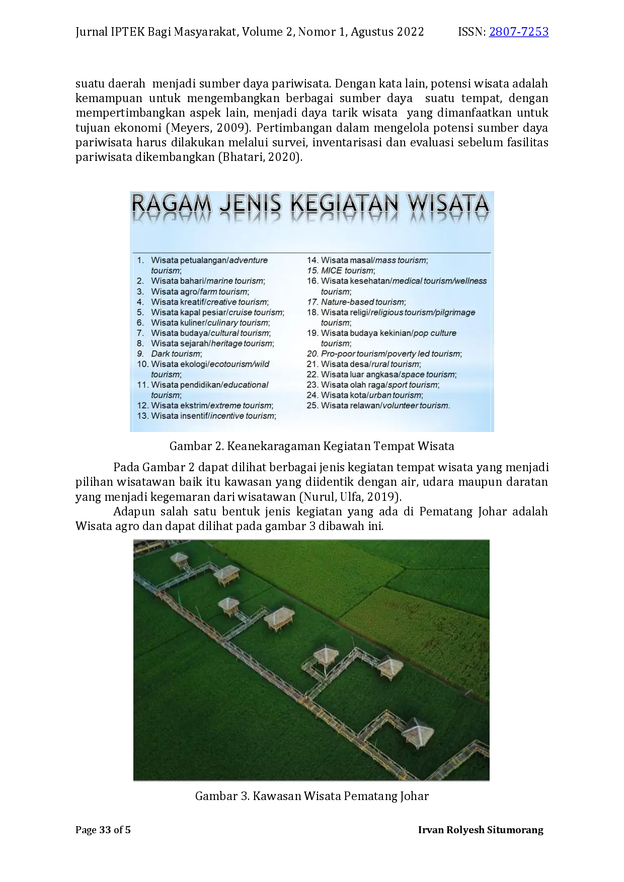 juris Management Of Pematang Johar Village Into An Area Tourist Choice Tours