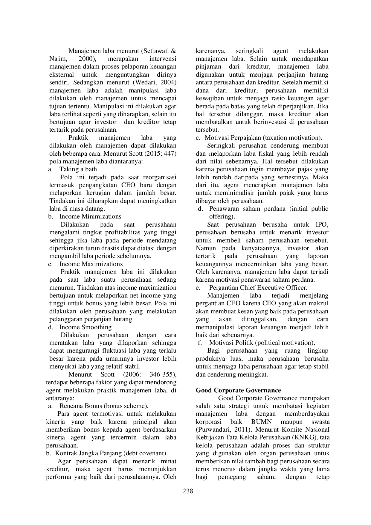 JURIS Pengaruh Mekanisme Good Corporate Governance Leverage Dan Dampak Pandemi Covid 19 Terhadap Manajemen Laba