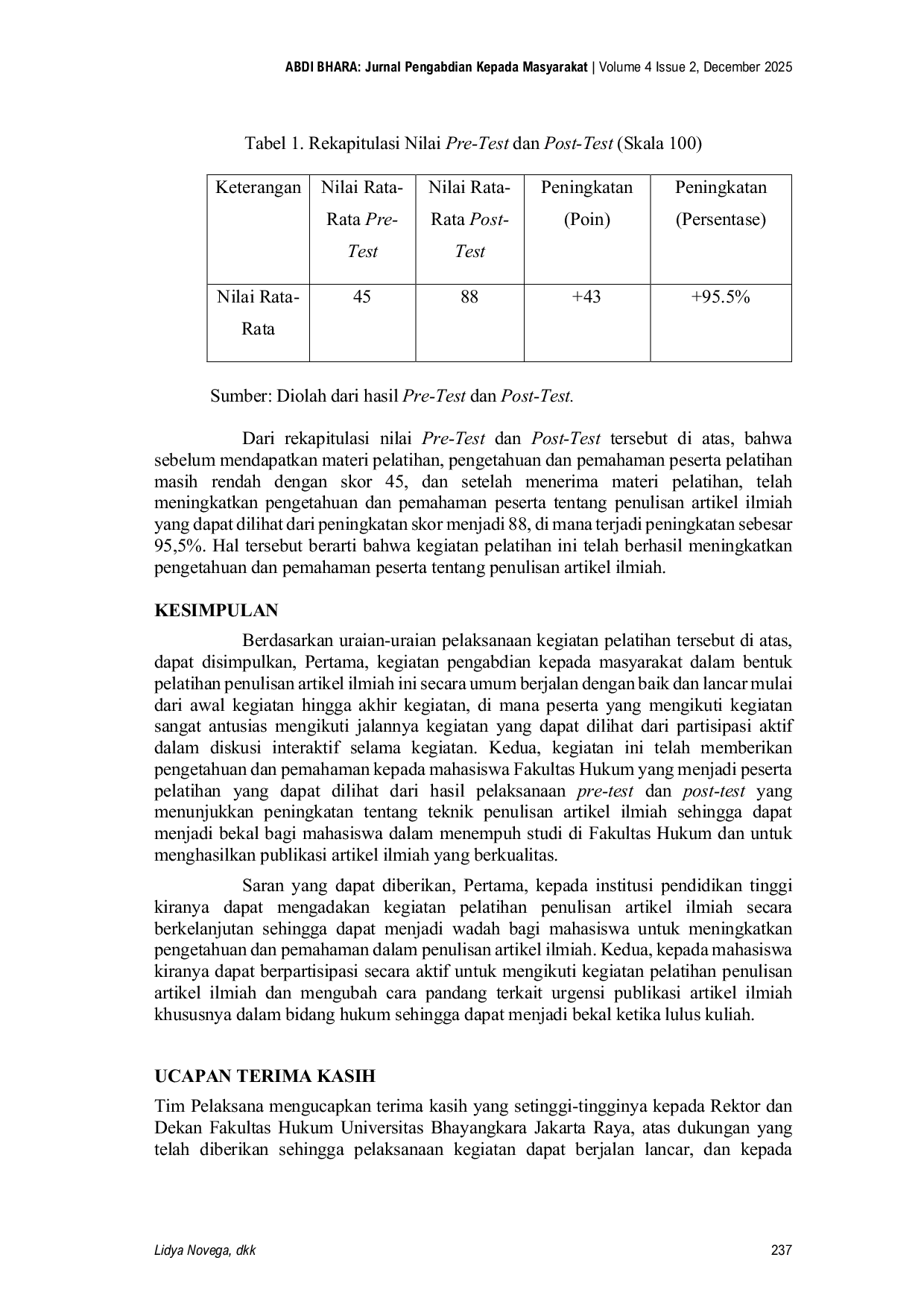 JURIS Pelatihan Penulisan Artikel Ilmiah Bagi Mahasiswa Fakultas Hukum