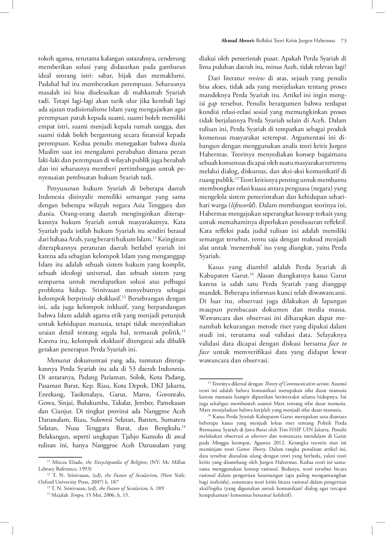 juris Refleksi Teori Kritis Jurgen Habermas atas Konsesus Simbolik Perda Syariah