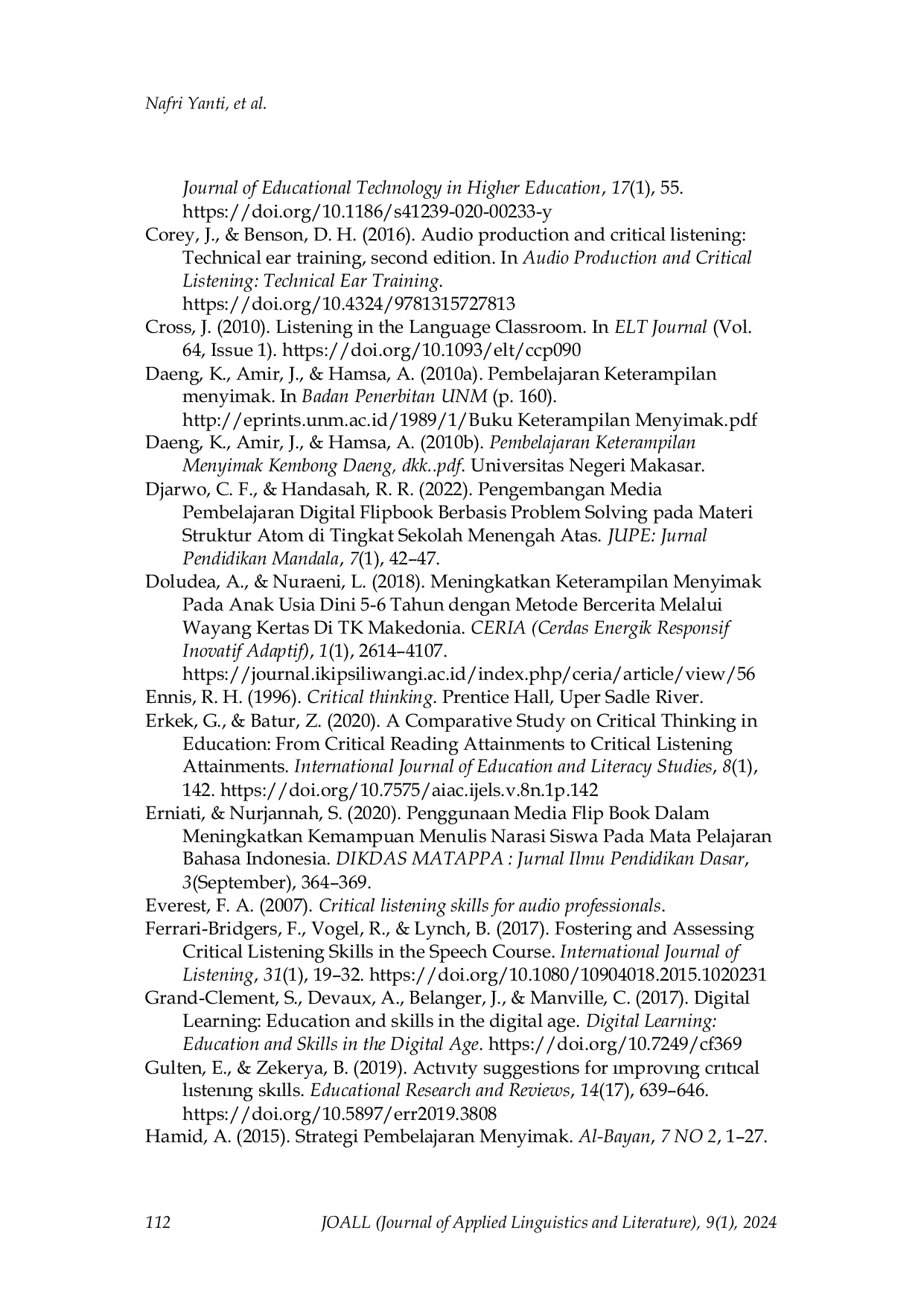 JURIS Systematic Active Contextual Technological Integrative Sakti Framework In The Development Of Critical Listening Teaching Materials