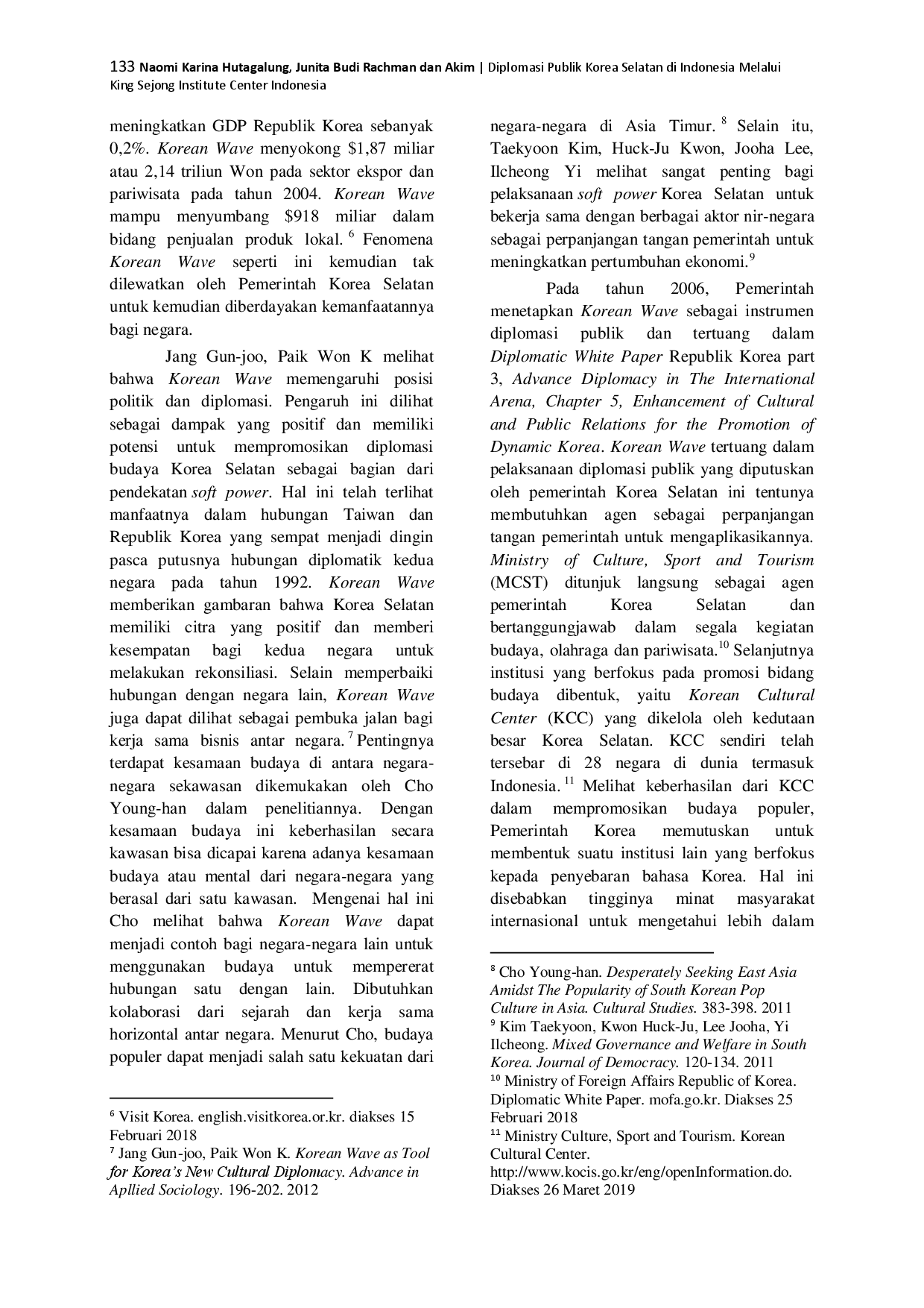 juris Diplomasi Publik Korea Selatan di Indonesia Melalui King Sejong Institute Center Indonesia