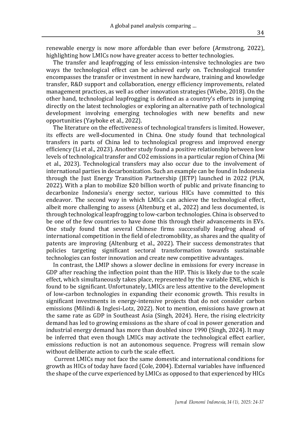 JURIS A global panel analysis comparing carbon emissions across levels of economic development