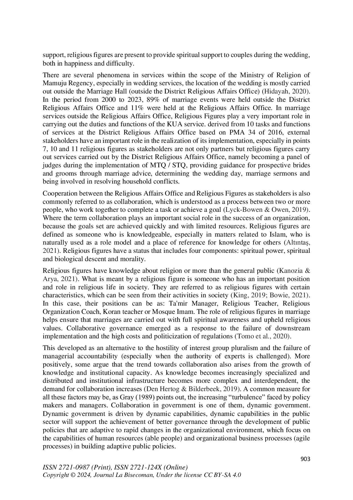 JURIS Collaboration of the Office of Religious Affairs and Religious Figures in Improving Service Performance