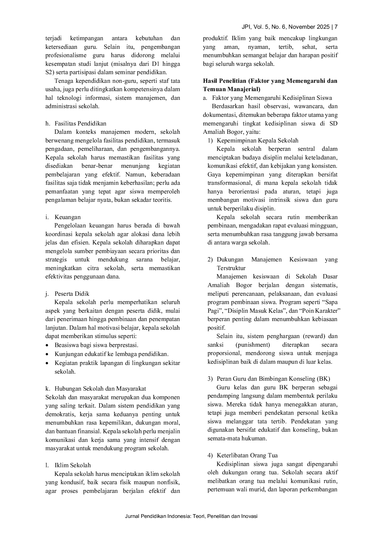 JURIS Manajemen Kesiswaan SD Amaliah Bogor