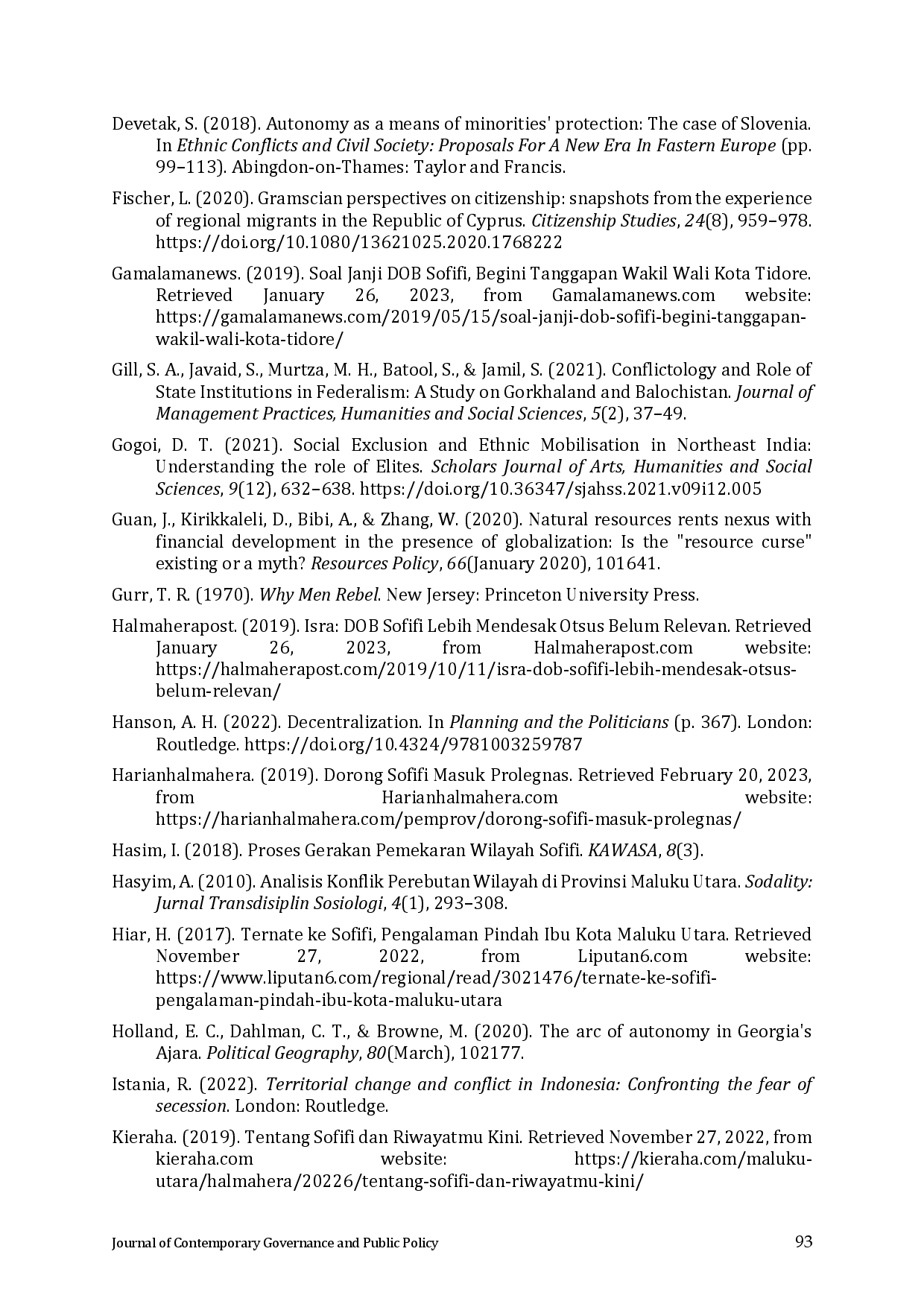 juris Conflict Of Interest In The Expansion Of Sofifi City