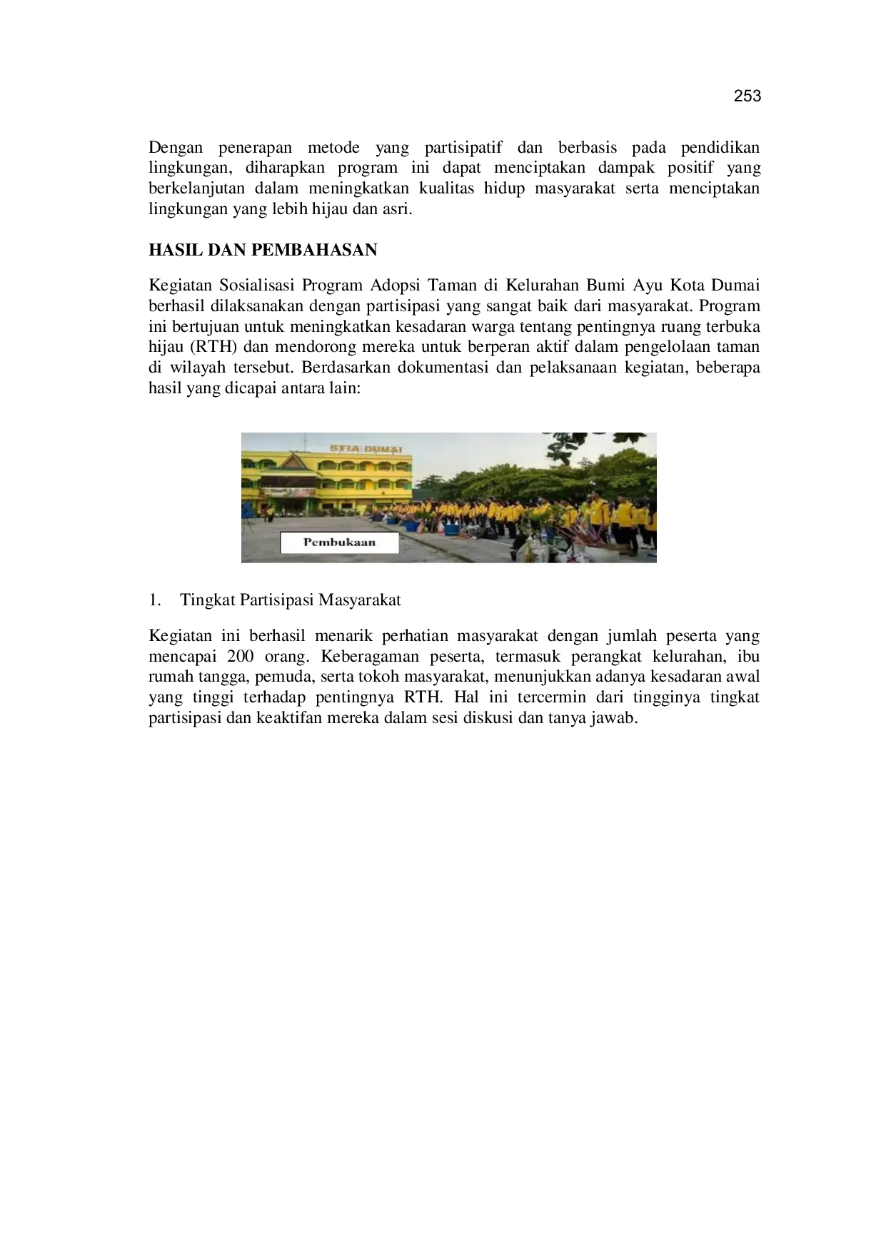 JURIS Sosialisasi Program Adopsi Taman Di Kelurahan Bumi Ayu Kota Dumai