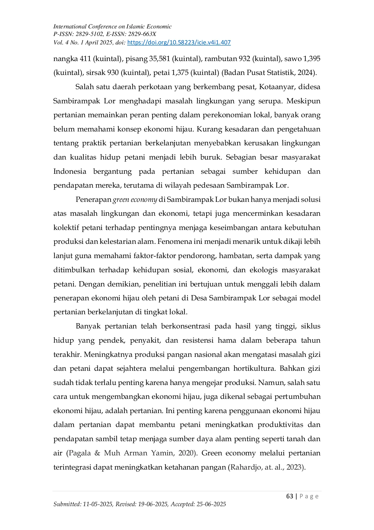 JURIS Pertanian Berbasis Green Economy Langkah Nyata Menuju Masa Depan Ramah Lingkungan