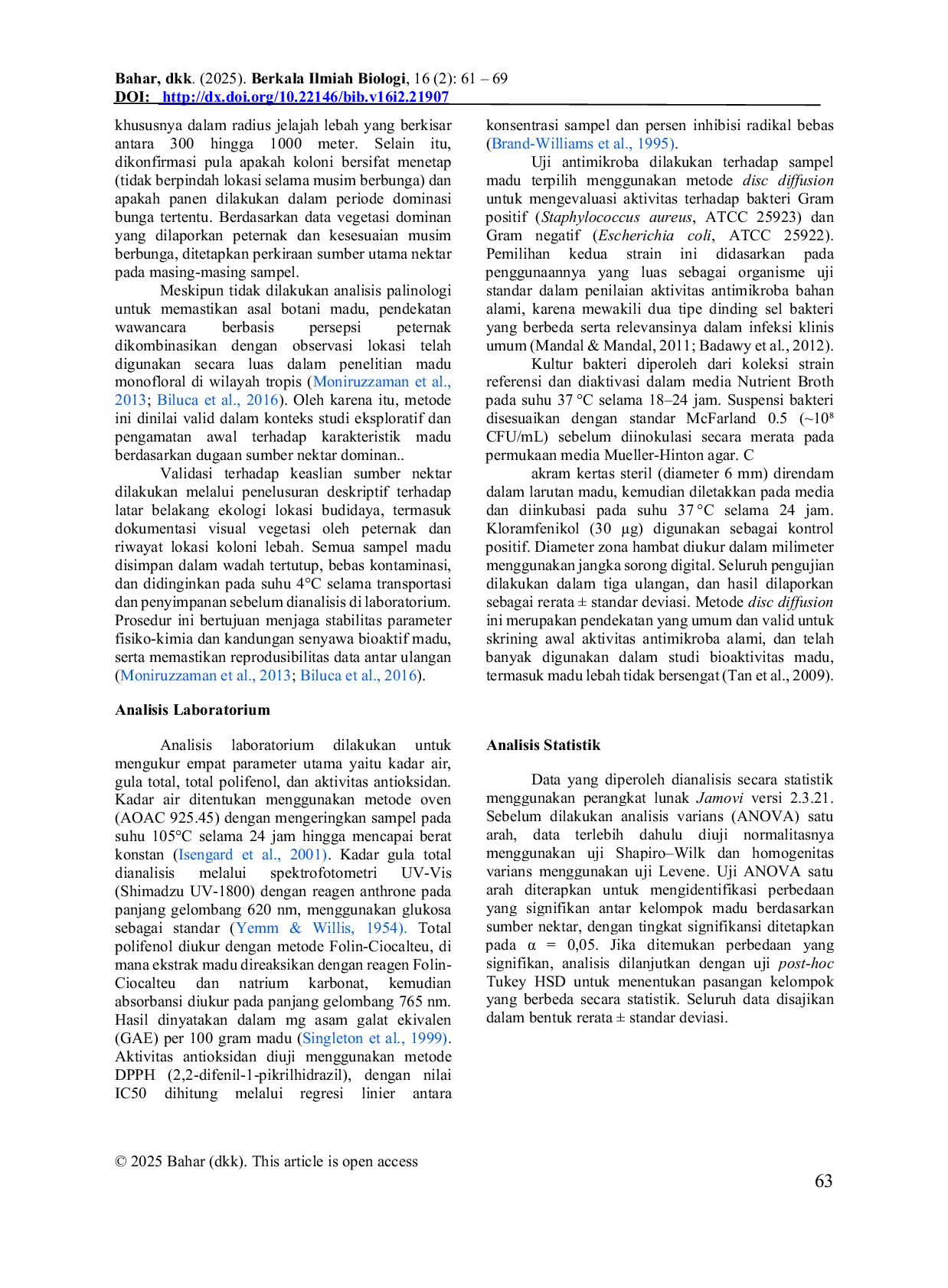 JURIS Bioactive Profile of Stingless Bee Honey Based on Nectar Source Types