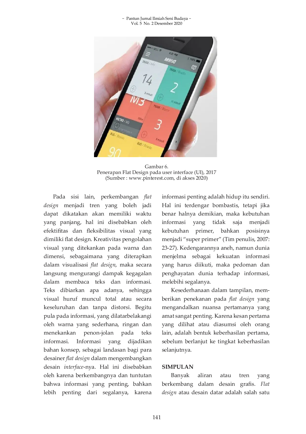 JURIS Perkembangan Flat Design dalam Web Design dan User Interface UI