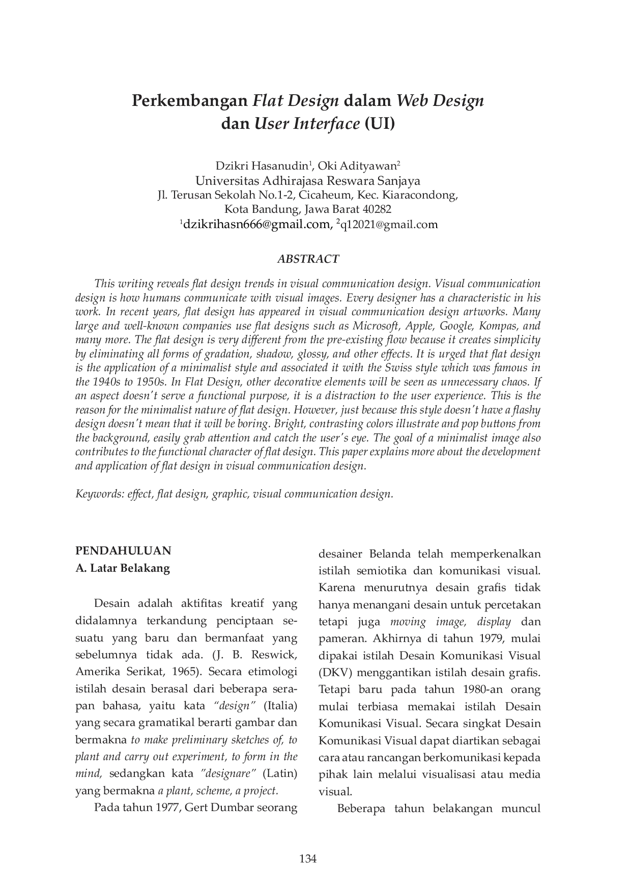 JURIS Perkembangan Flat Design dalam Web Design dan User Interface UI