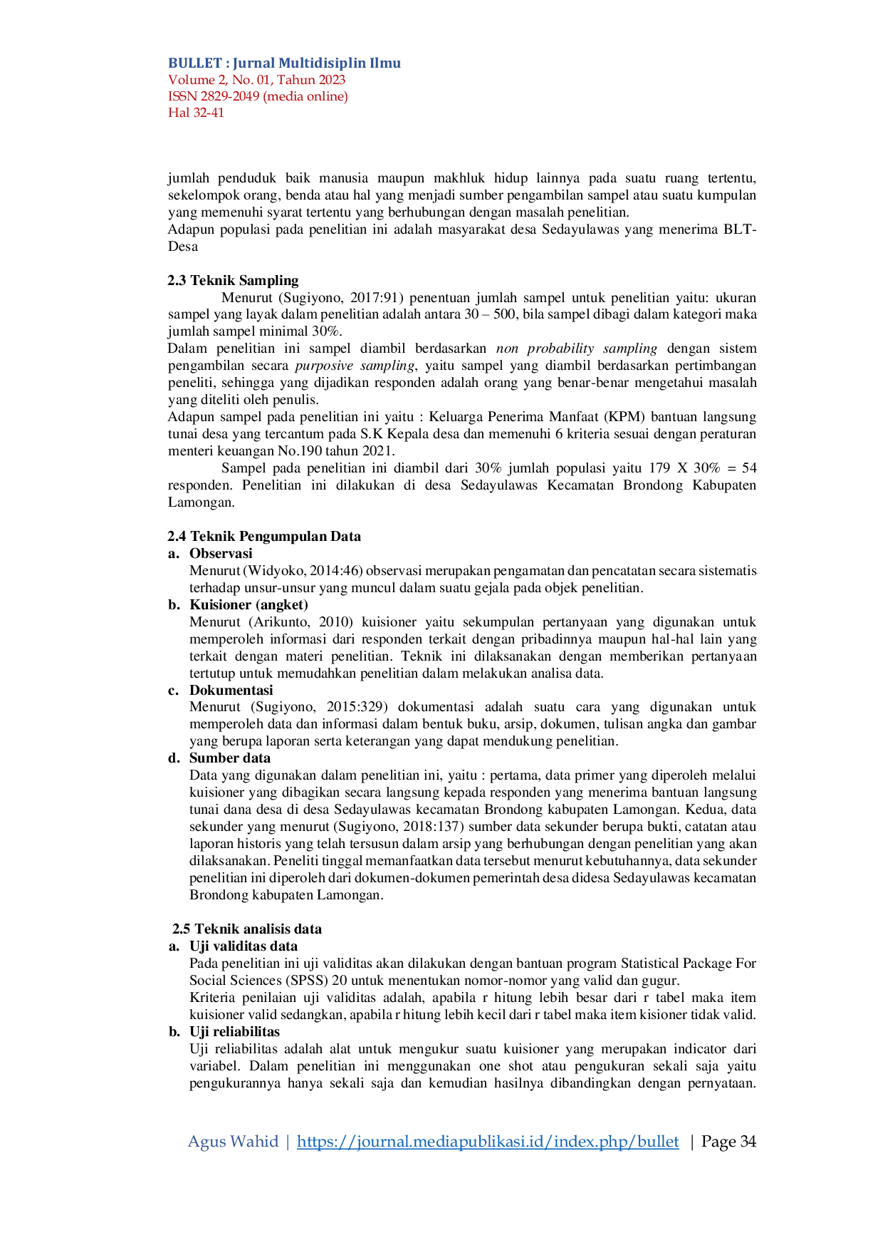 JURIS Analisis Akuntabilitas dan Transparansi terhadap Pengelolaan Blt Desa 40 pada Masa Pandemi di Desa Sedayulawas