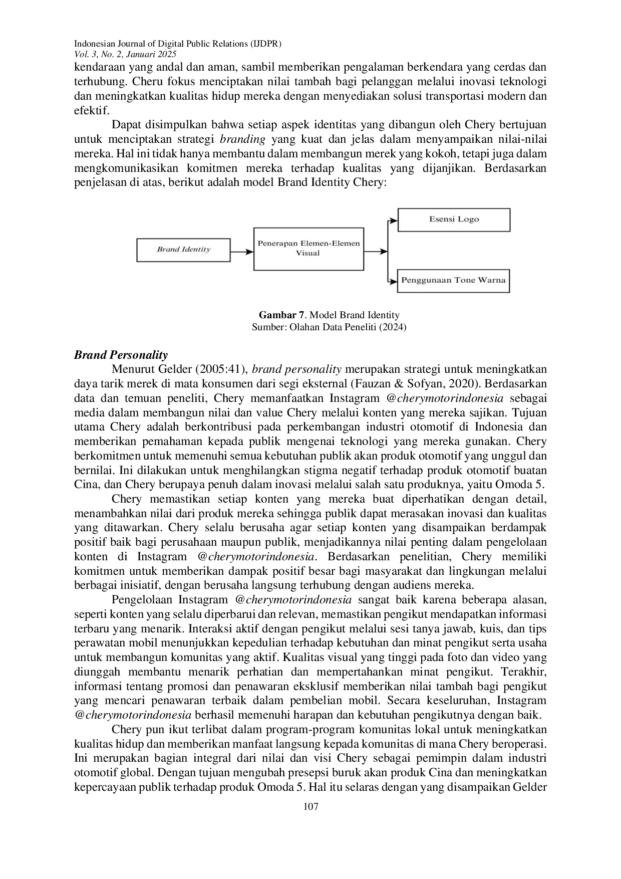 JURIS BRANDING ANALYSIS OF CHERY MOTOR INDONESIA THROUGH THE OMODA 5 PRODUCT ON SOCIAL MEDIA INSTAGRAM cherymotorindonesia