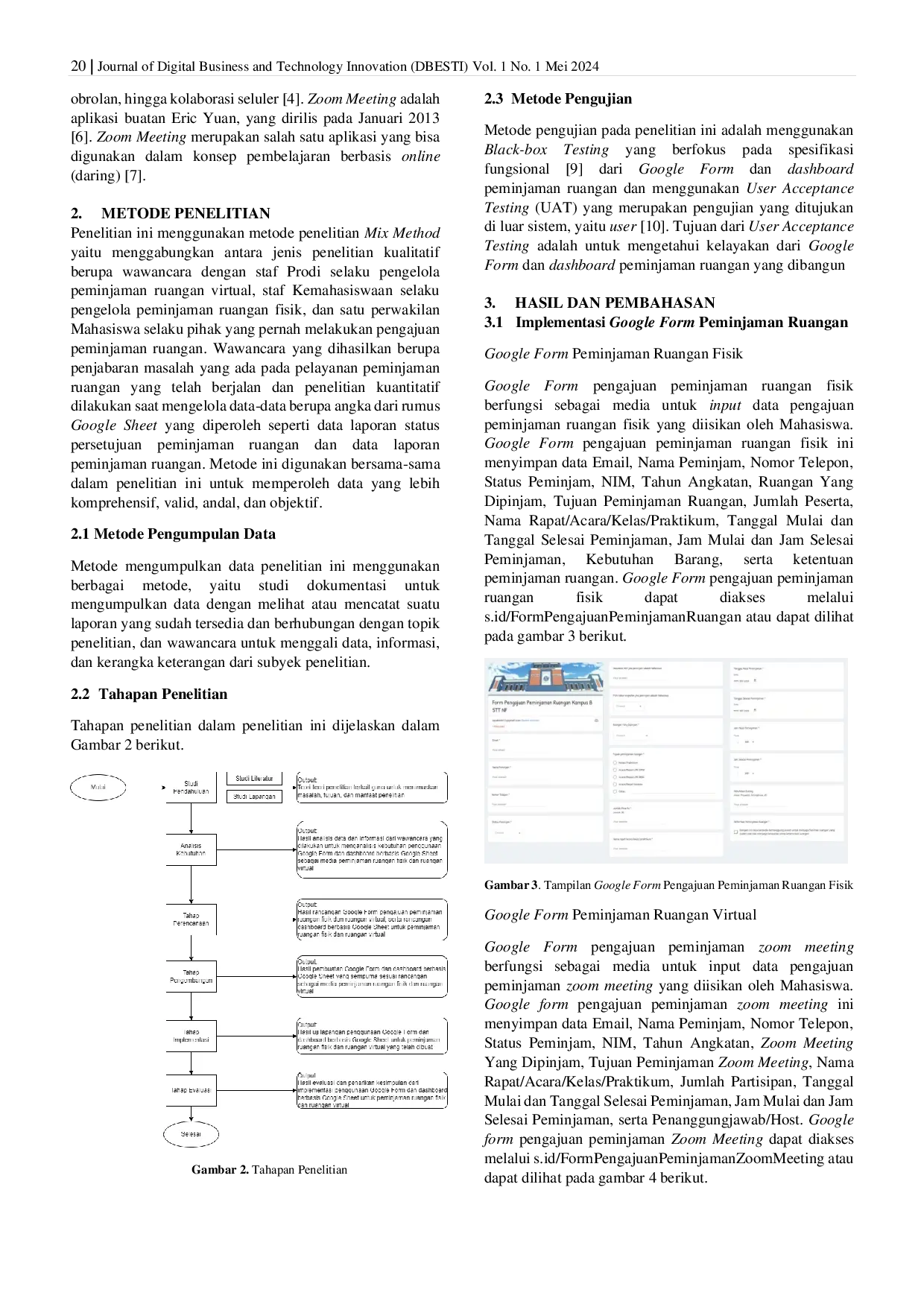 JURIS Analisis dan Implementasi Sistem Peminjaman Ruangan berbasis Google Workspace Studi Kasus STT Terpadu Nurul Fikri