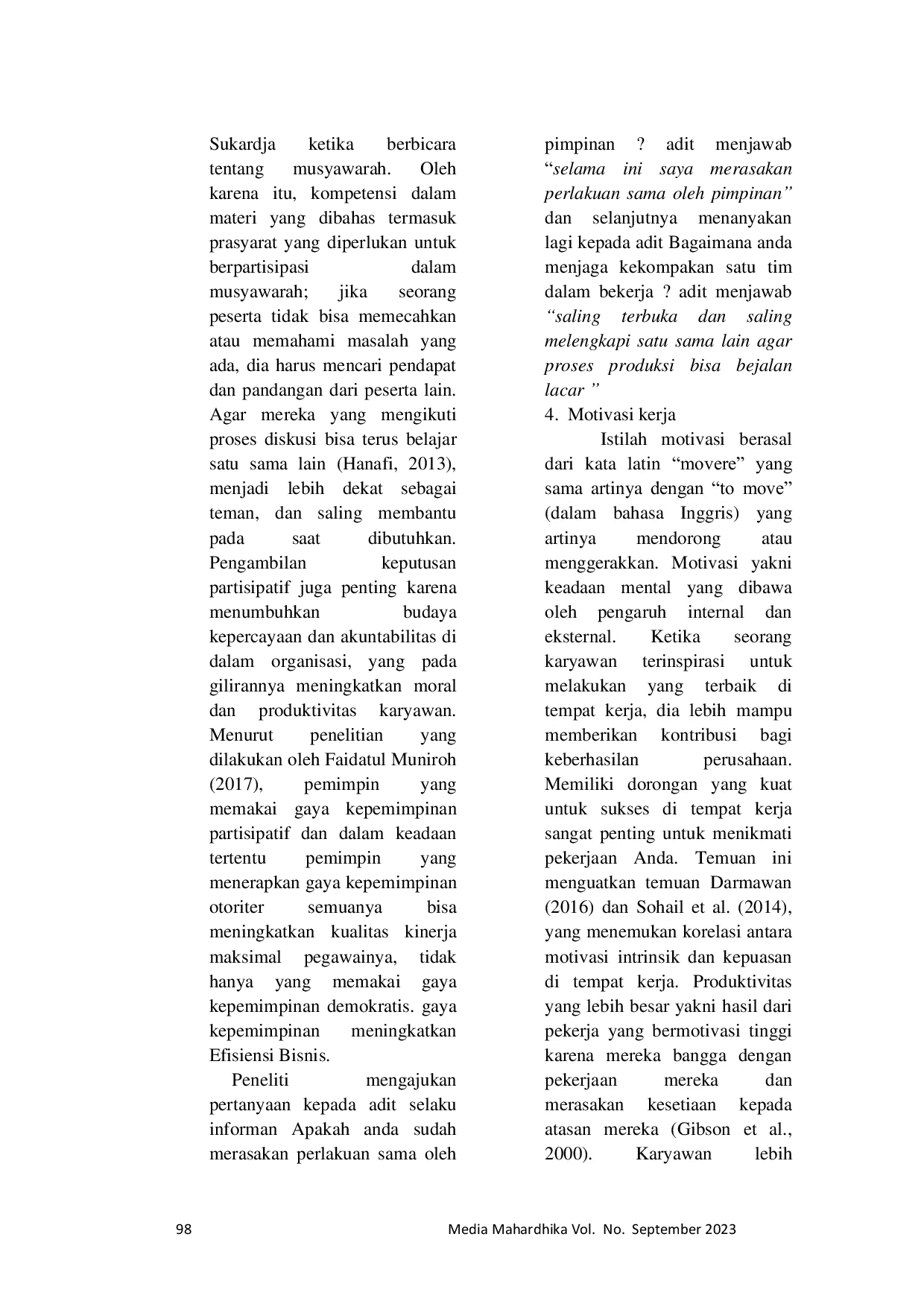 JURIS Analisis Gaya Kepemimpinan Dalam Meningkatkan Efektivitas Kinerja Karyawan Pada Pt Graha Seribu Satu Jaya