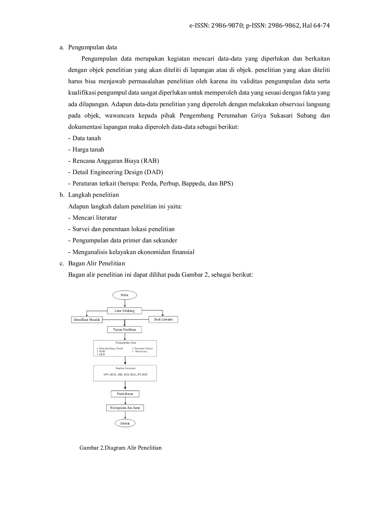 JURIS Analisis Kelayakan Ekonomi dan Finansial Pada Proyek Kawasan Pembangunan Perusahaan Siap Bangun Studi Kasus Perumahan Griya Sukasari Subang