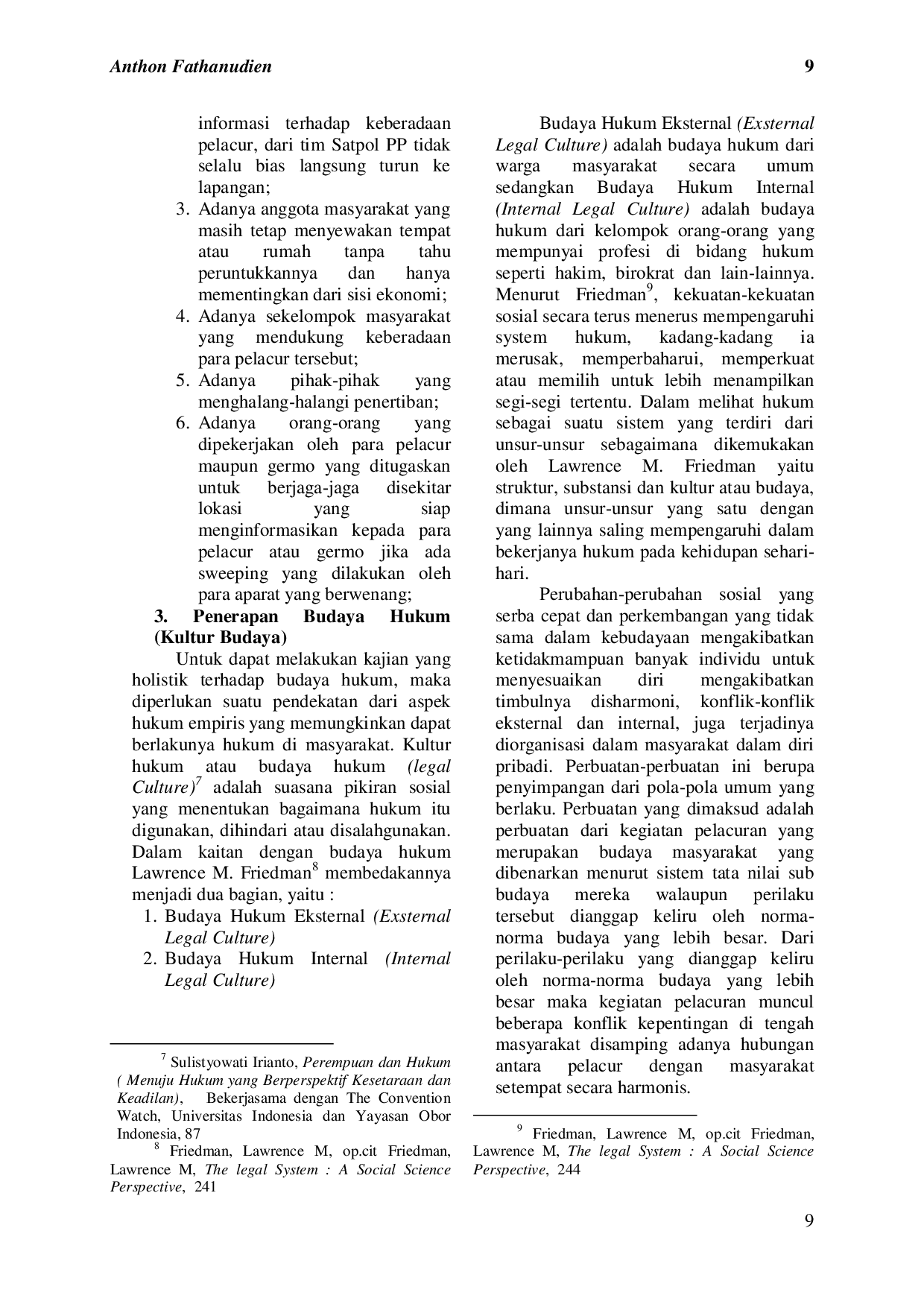 JURIS Analisis Budaya Hukum Masyarakat Dalam Penanggulangan Pelacuran Di Kabupaten Indramayu Ditinjau Dari Perspektif Hukum Dan Gender