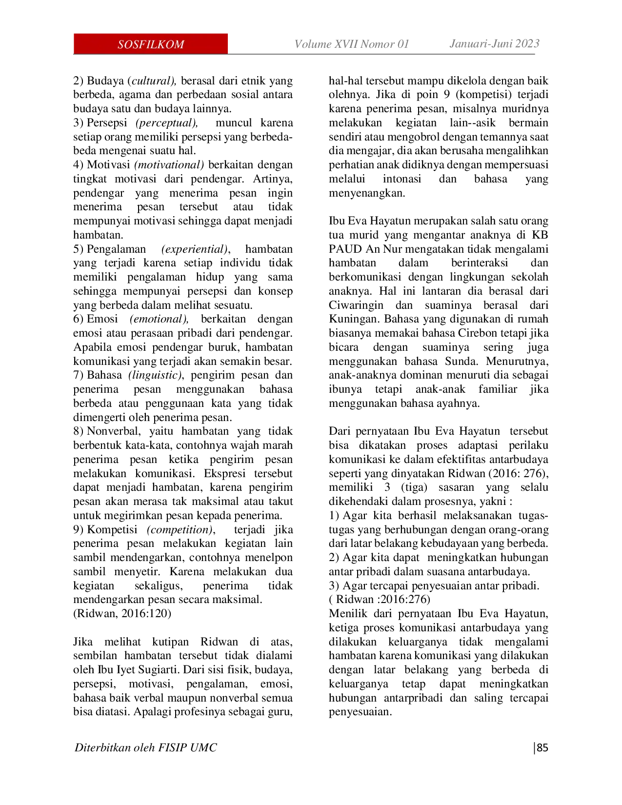 JURIS Proses Komunikasi Antar Budaya Berbahasa Sunda Dan Cirebon Di Lingkungan Anak Usia Dini