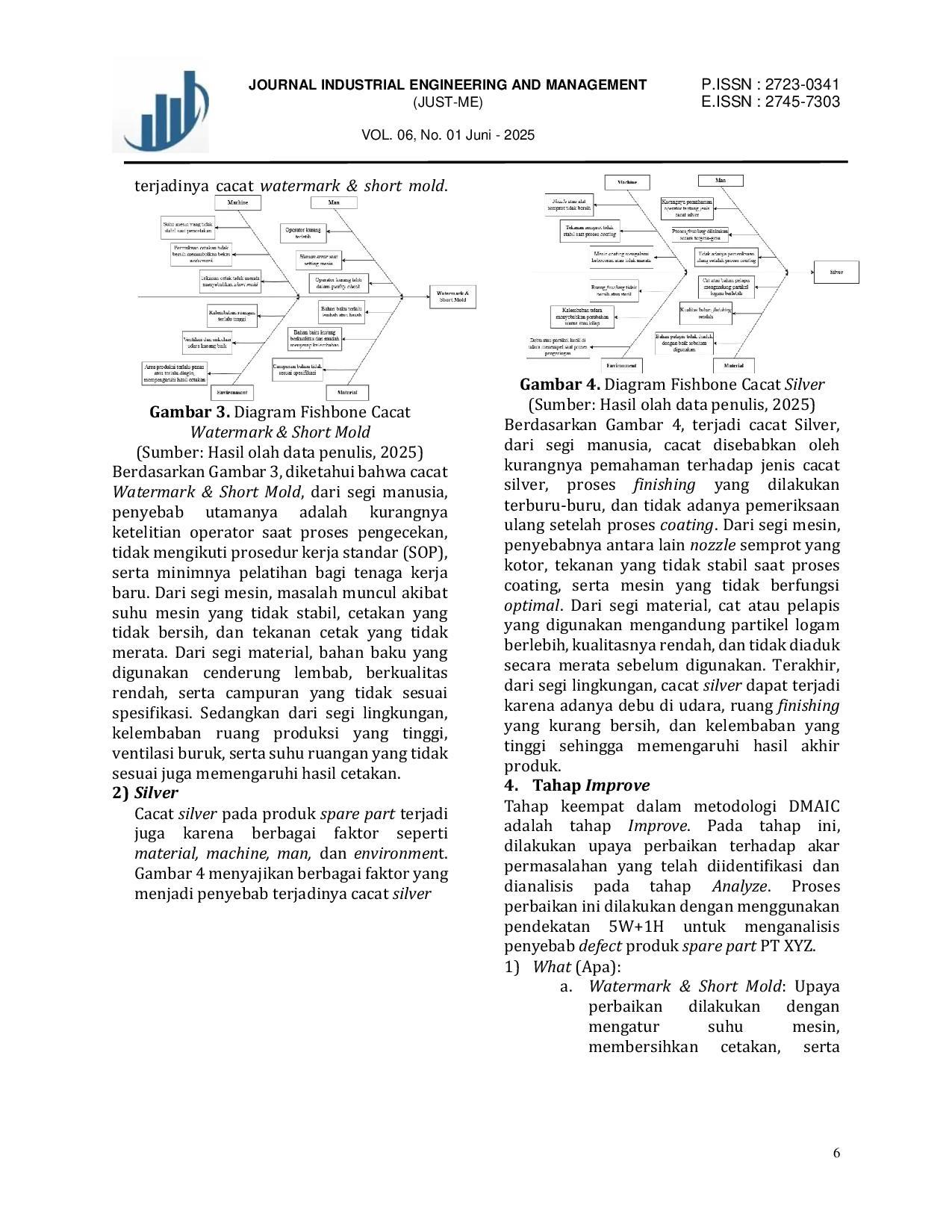 JURIS Analysis of Quality Control of Non Grade Spare Part Products at PT XYZ Using the Six Sigma DMAIC Method