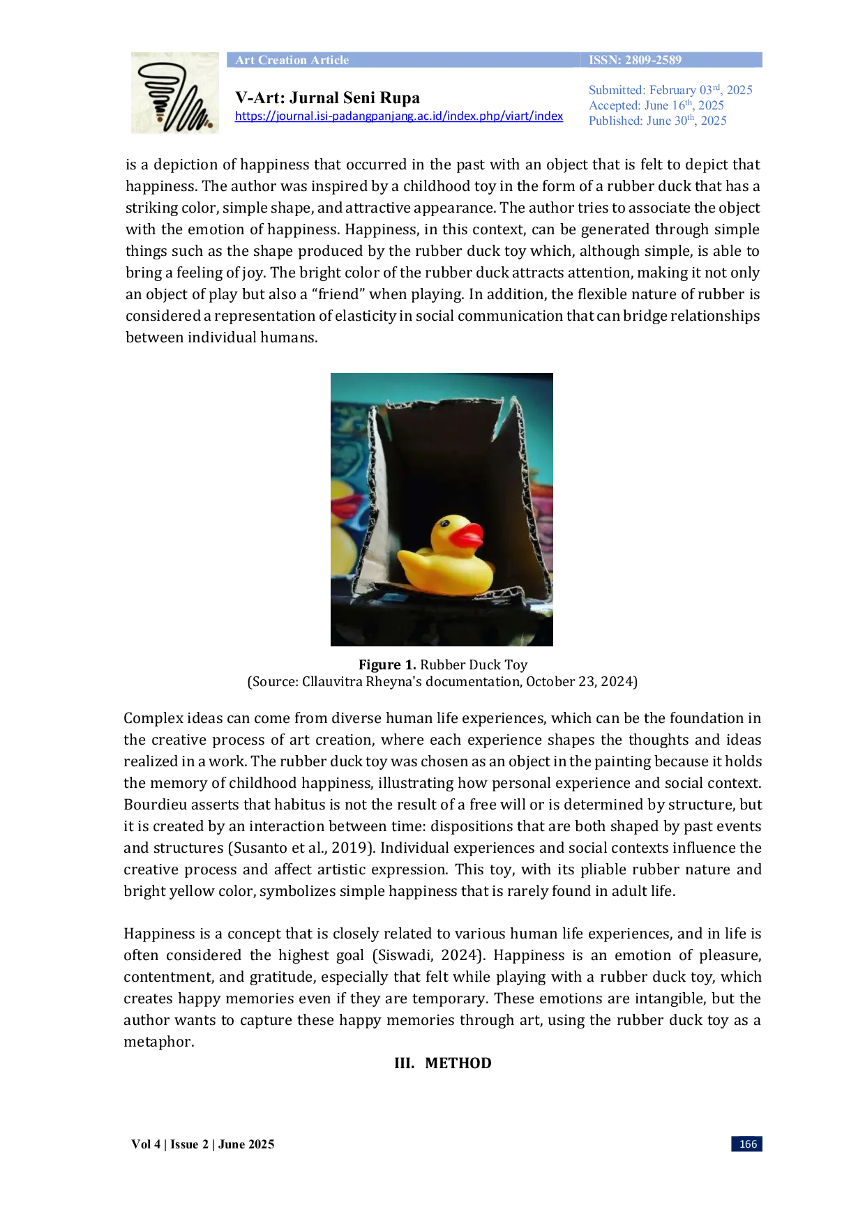 JURIS Rubber Duck Toy as a Happy Metaphor in the Creation of Painting Artworks